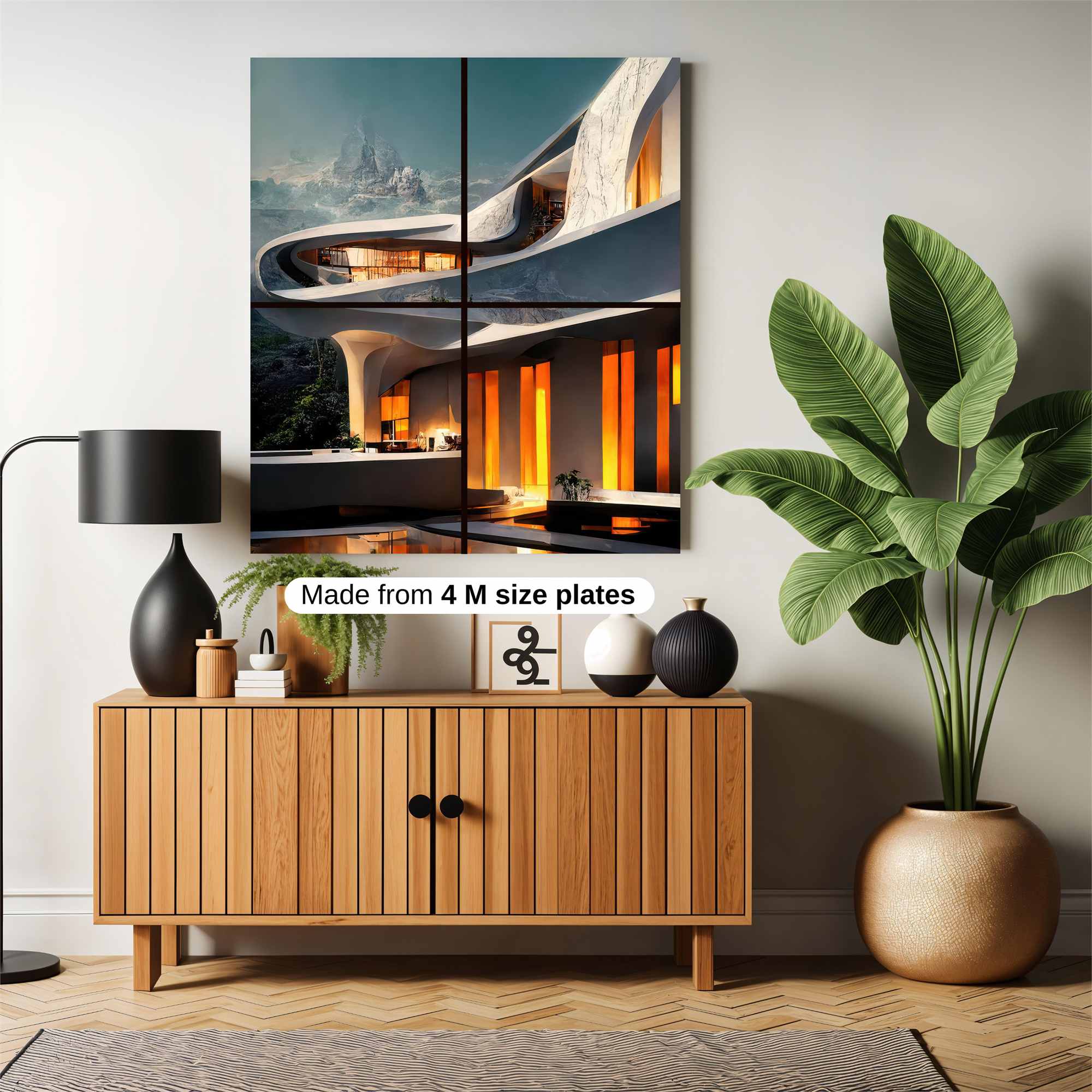 Futuristic Serenity Safe Wall Magnetic / M