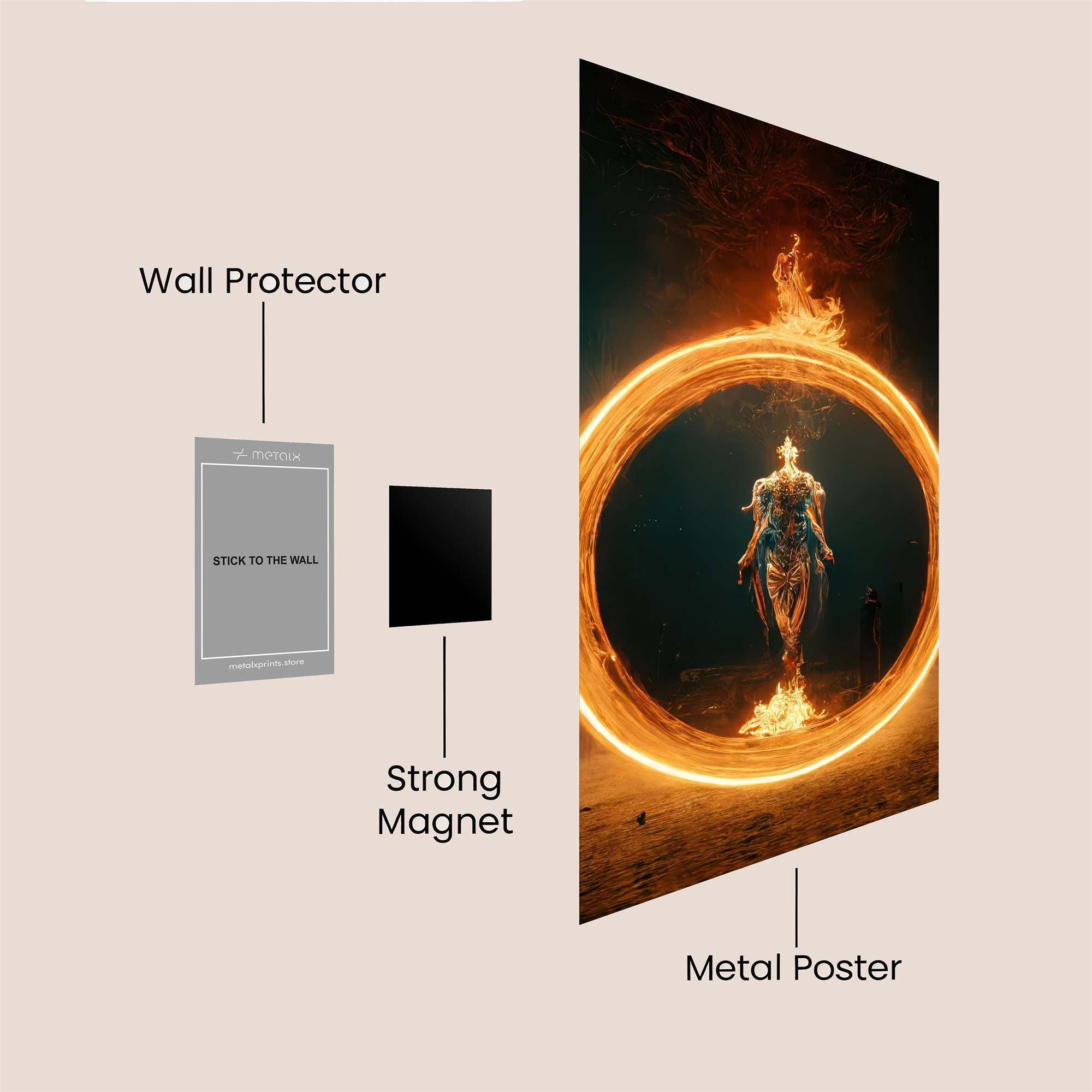 Fireborn Majesty Safe Wall Magnetic / M