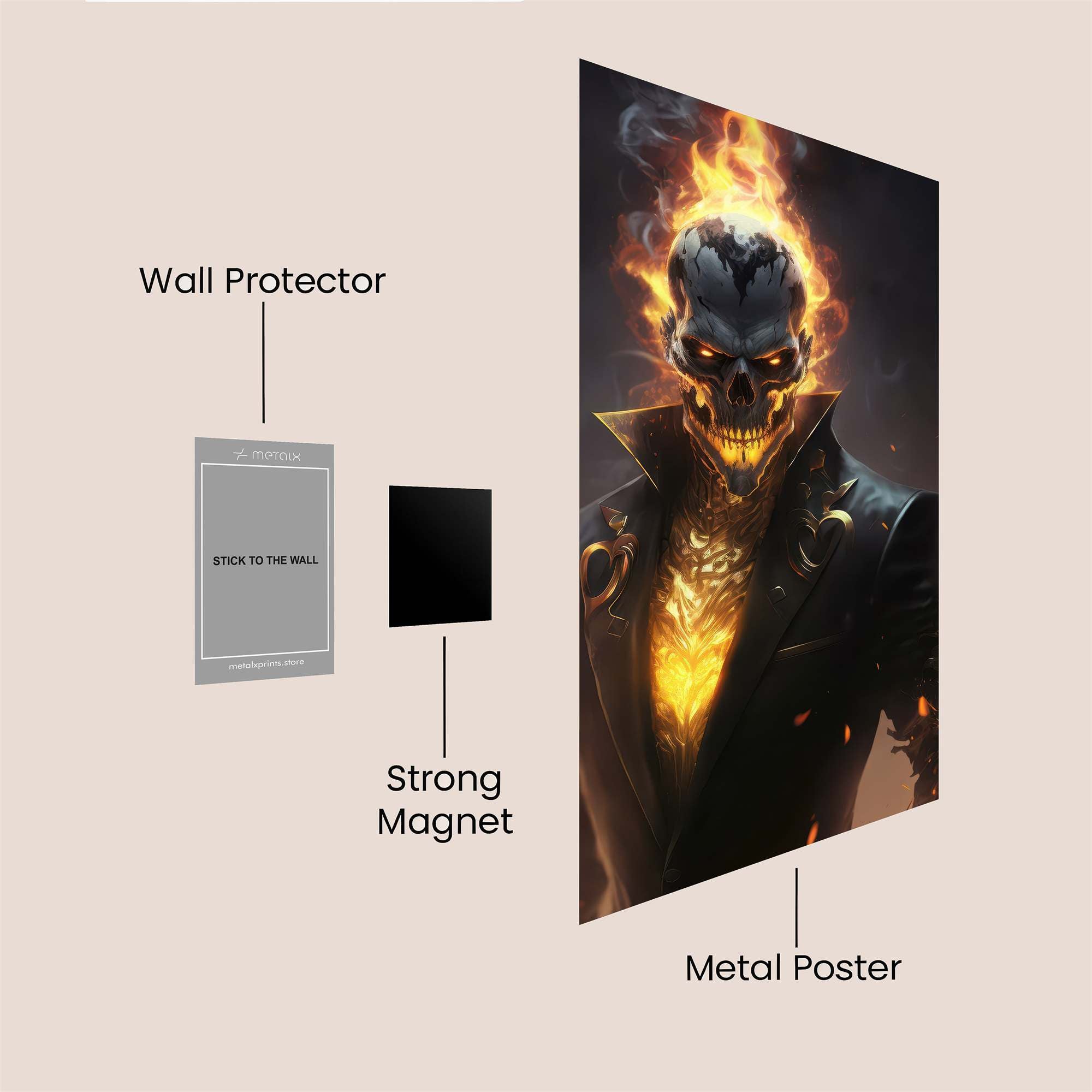 Ghost Rider - Inferno Safe Wall Magnetic / M