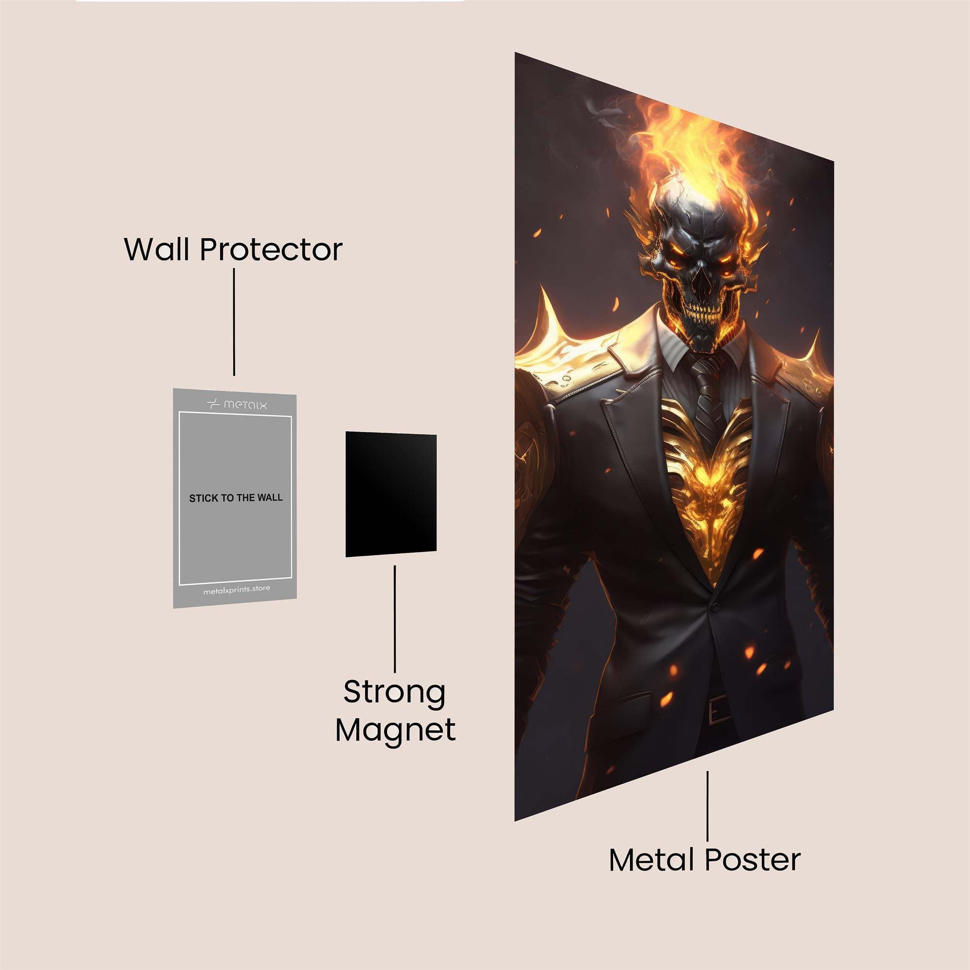 Ghostly Inferno Safe Wall Magnetic / M