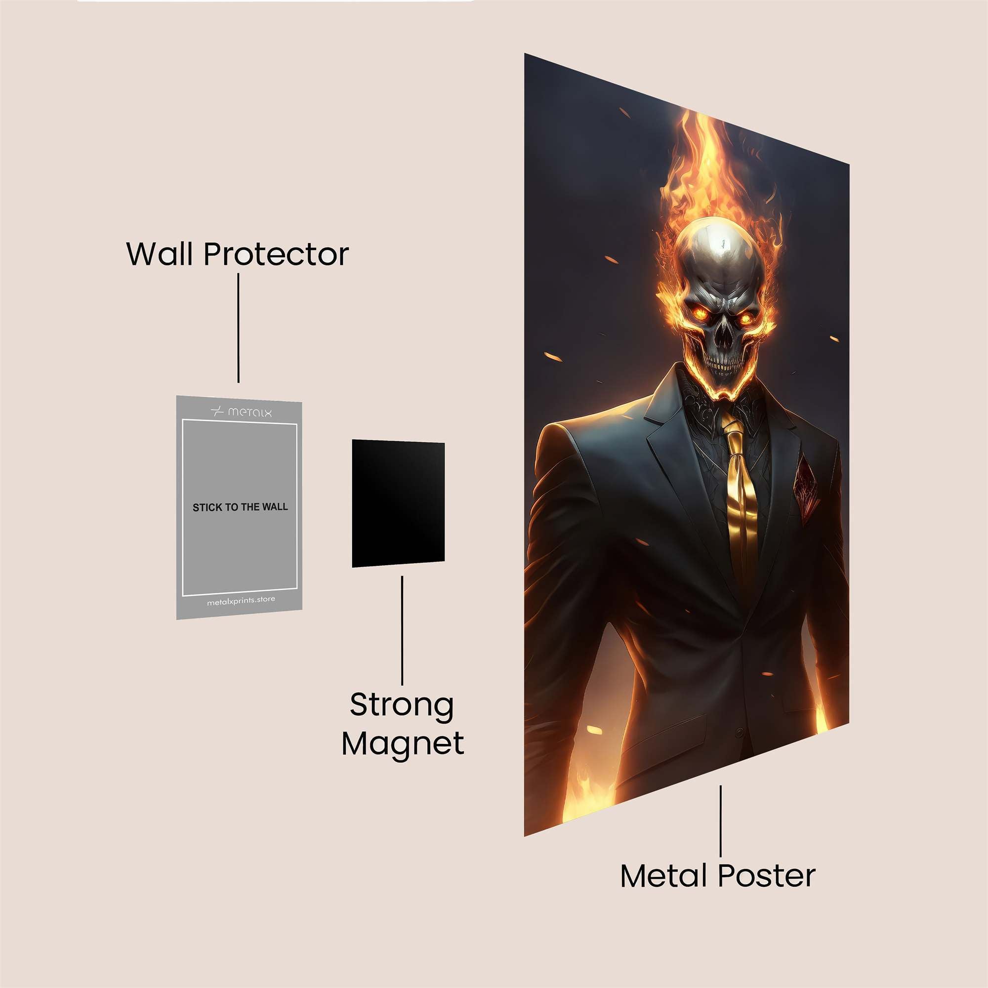 Ghostly Inferno Safe Wall Magnetic / M