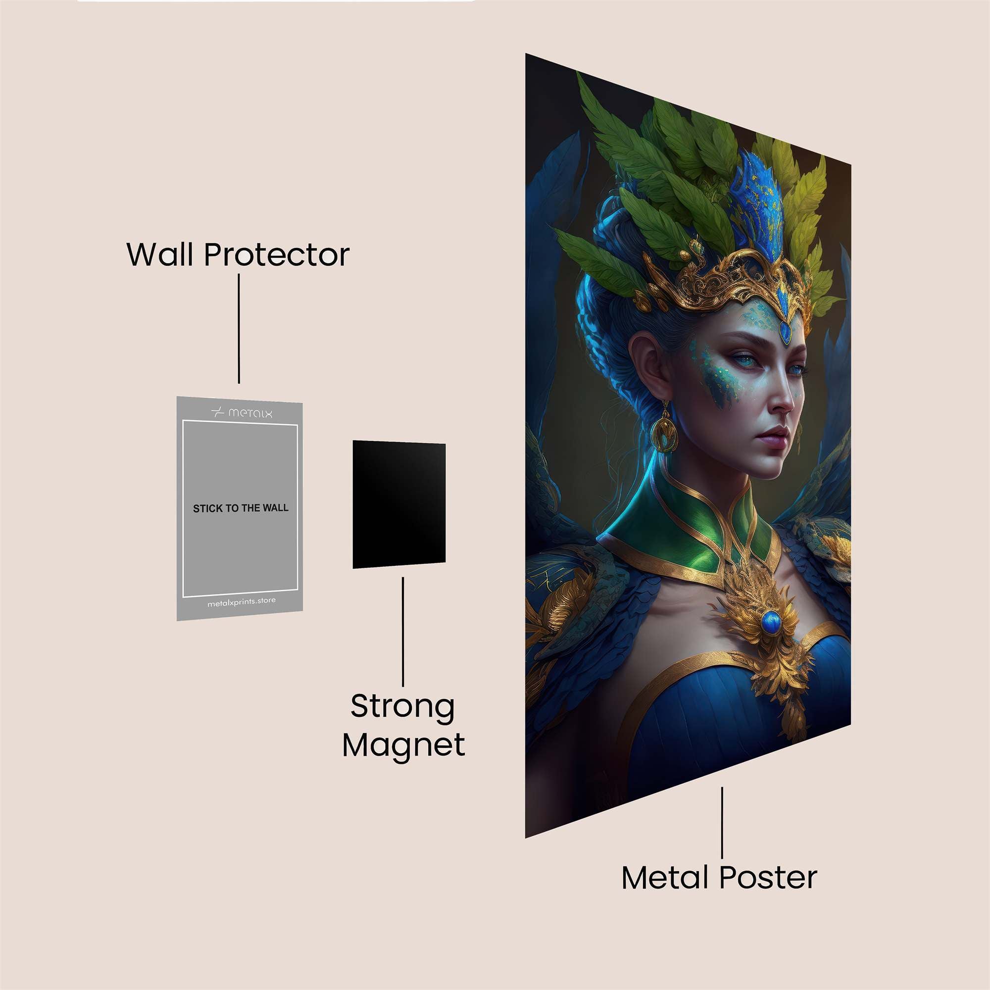 Feathered Majesty Safe Wall Magnetic / M