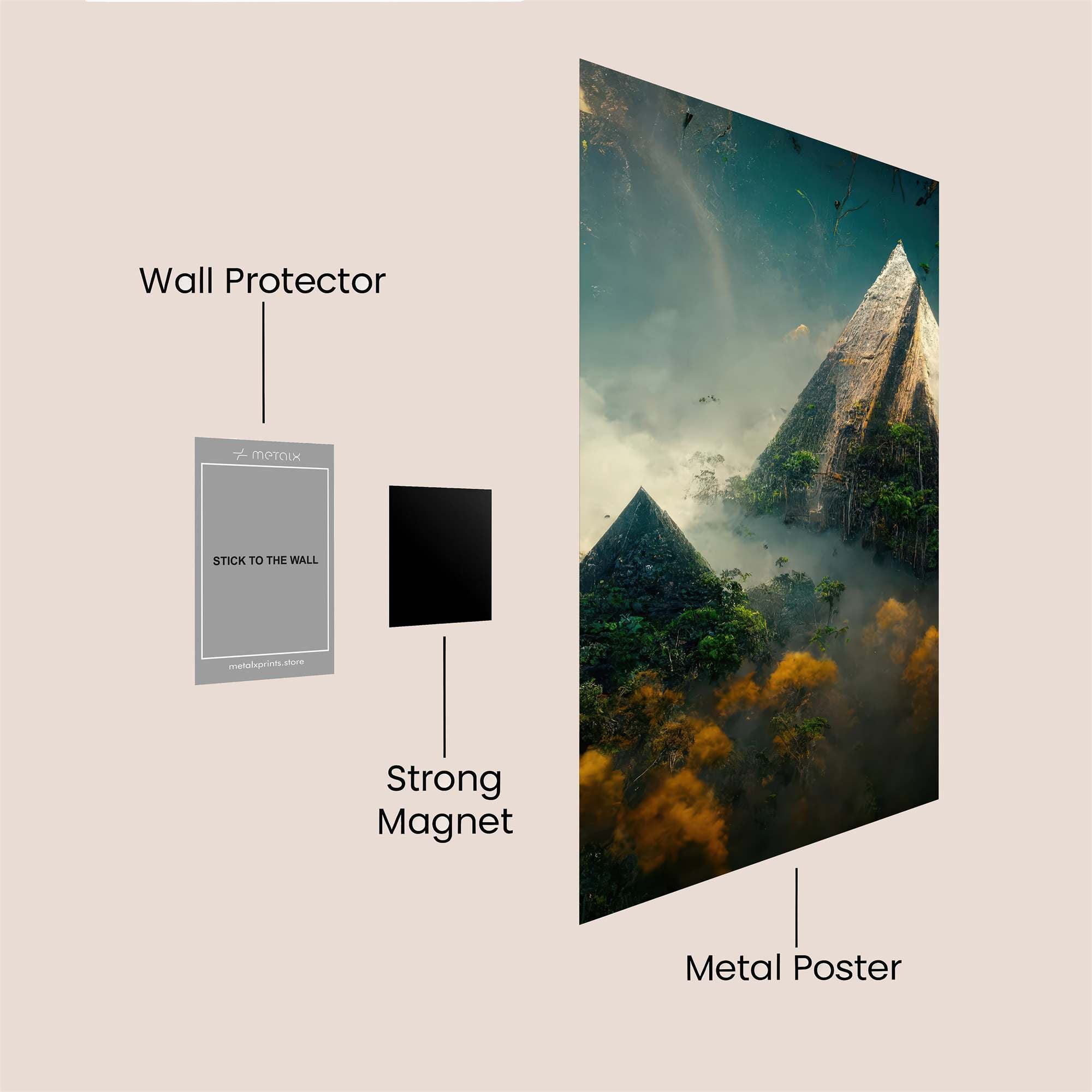 Pyramidic Serenity Safe Wall Magnetic / M
