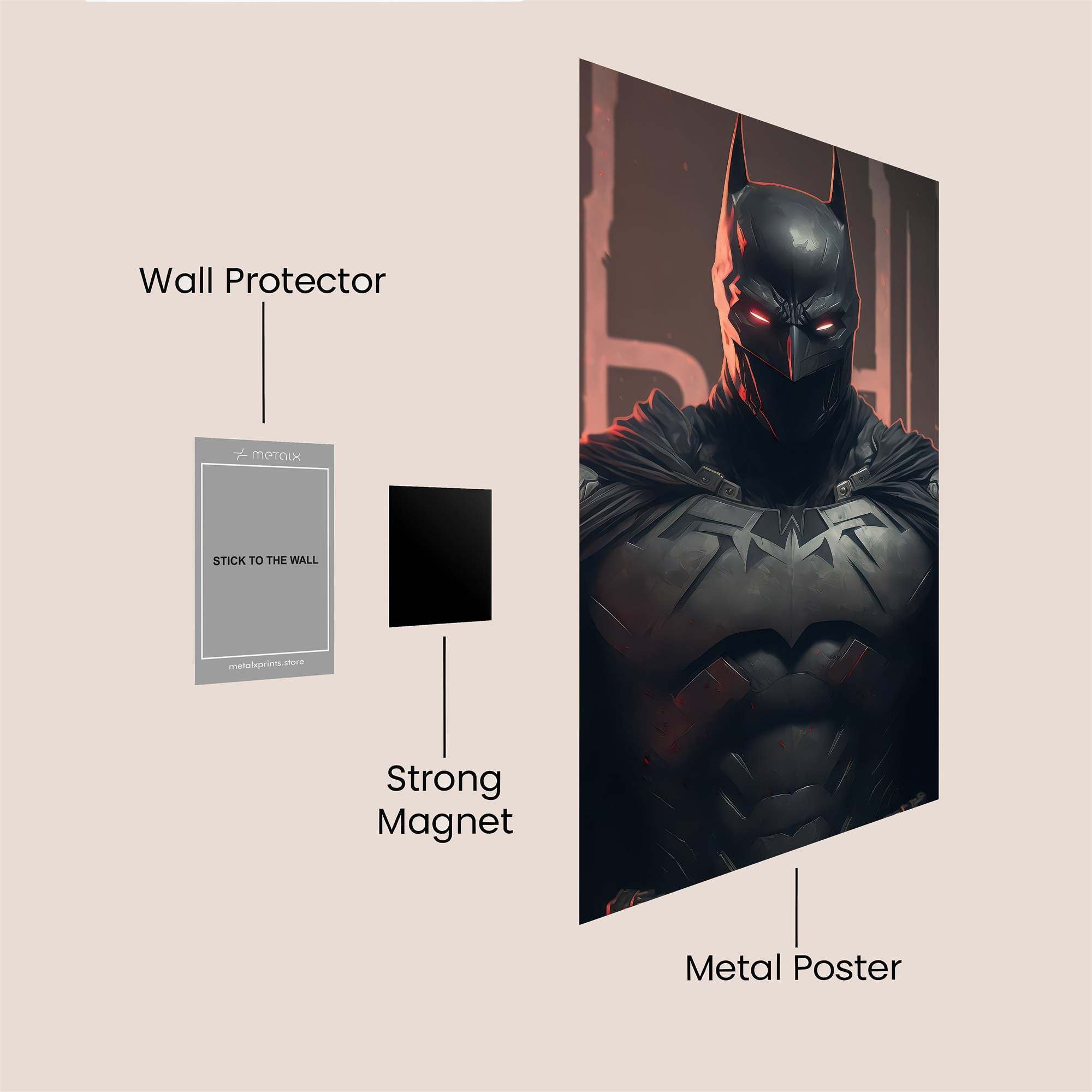 Batman Brooding Safe Wall Magnetic / M