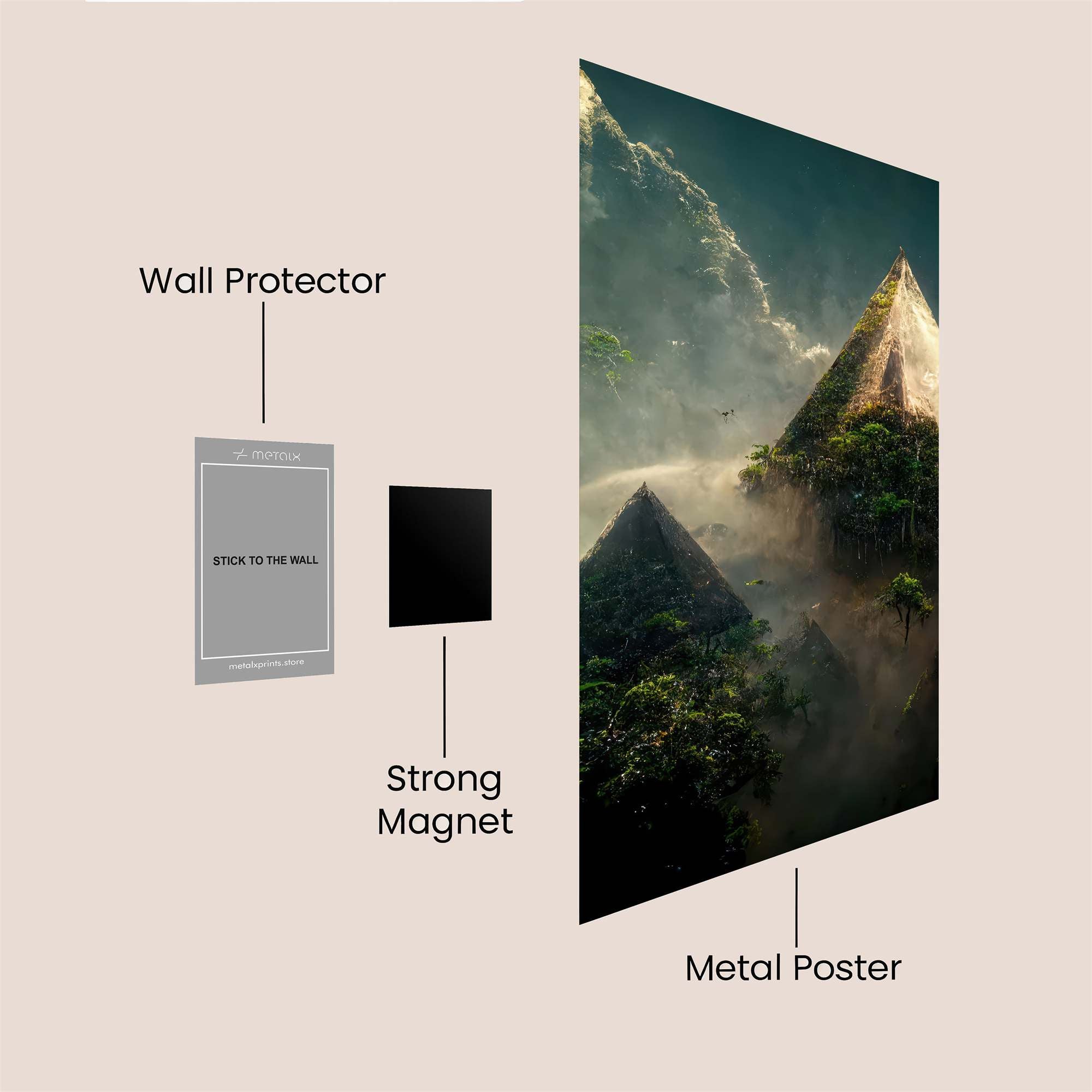 Pyramid Serenity Safe Wall Magnetic / M