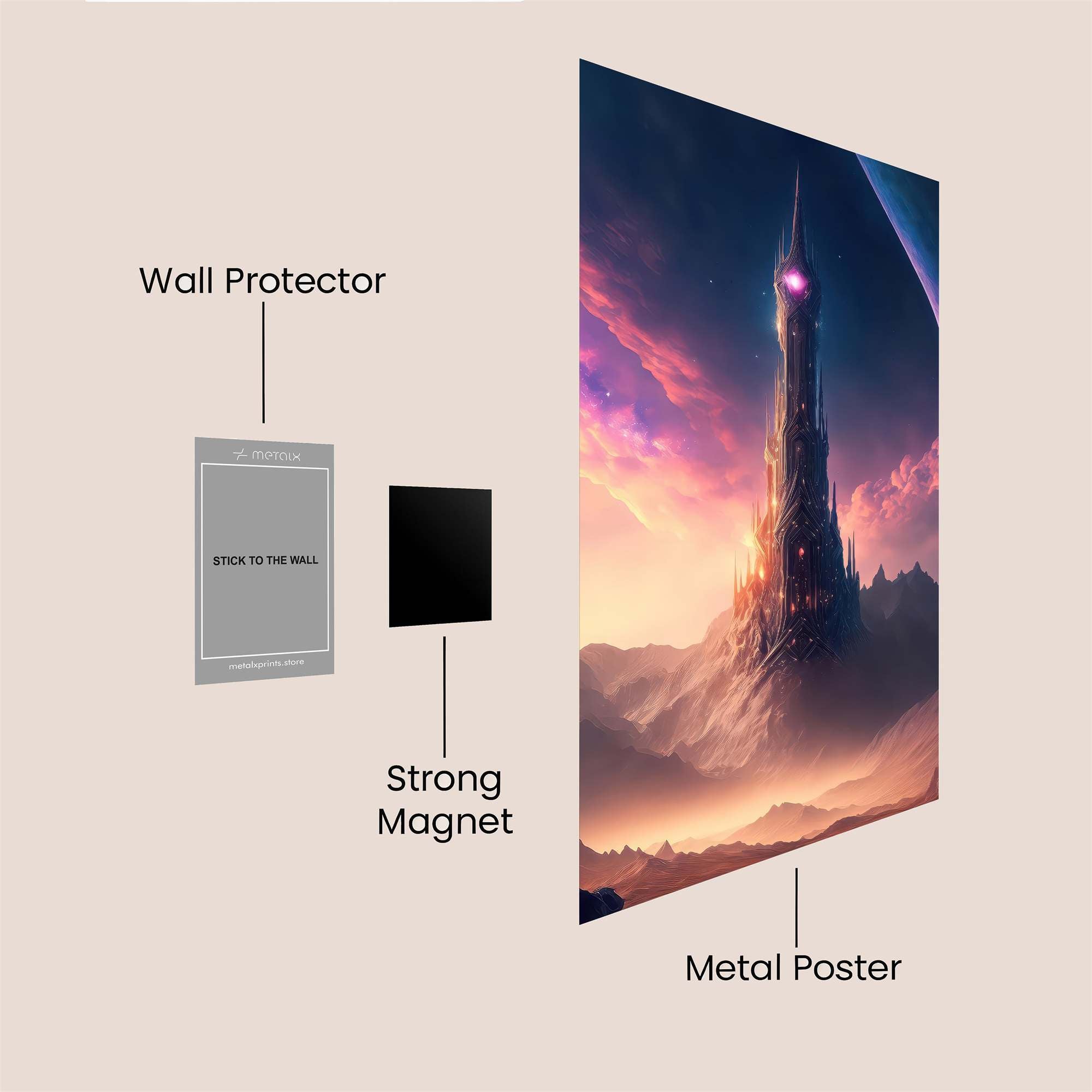 Eclipse Tower Safe Wall Magnetic / M