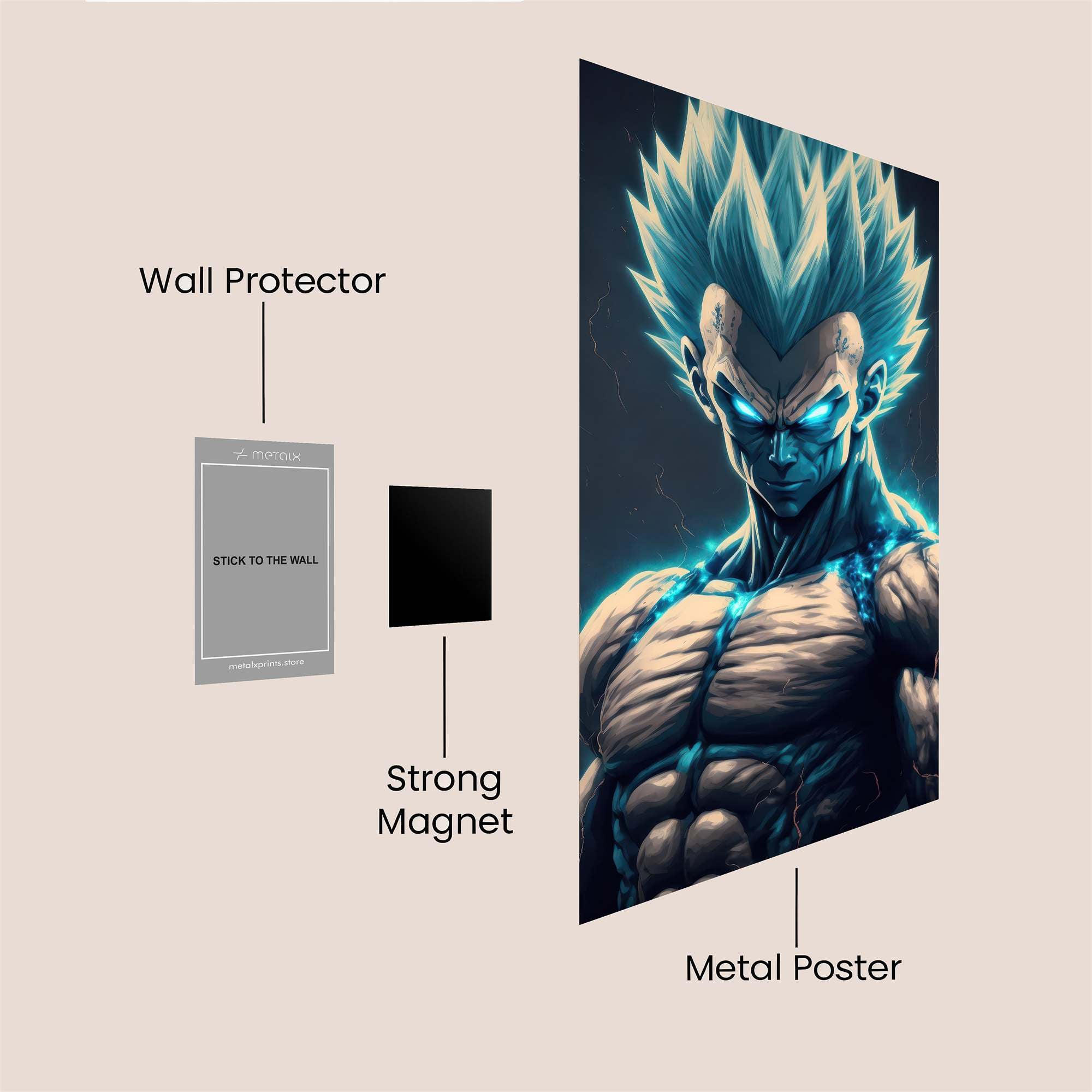 Vegeta Vengeful Safe Wall Magnetic / M