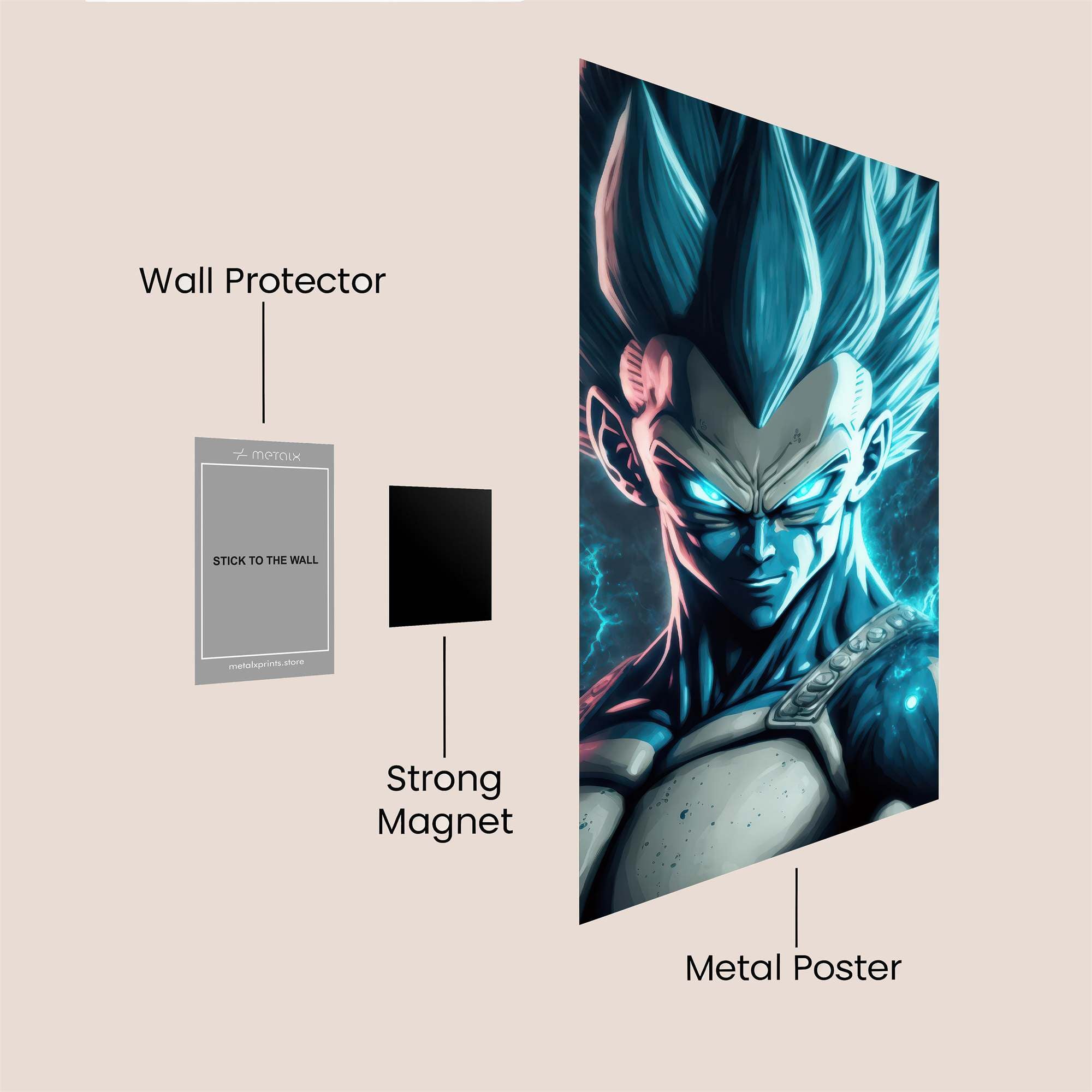 Vegeta Radiant Safe Wall Magnetic / M