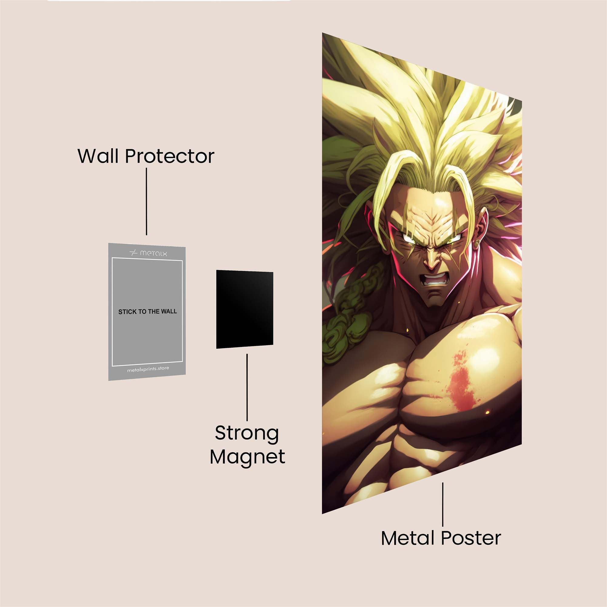 Broly Ferocious Safe Wall Magnetic / M
