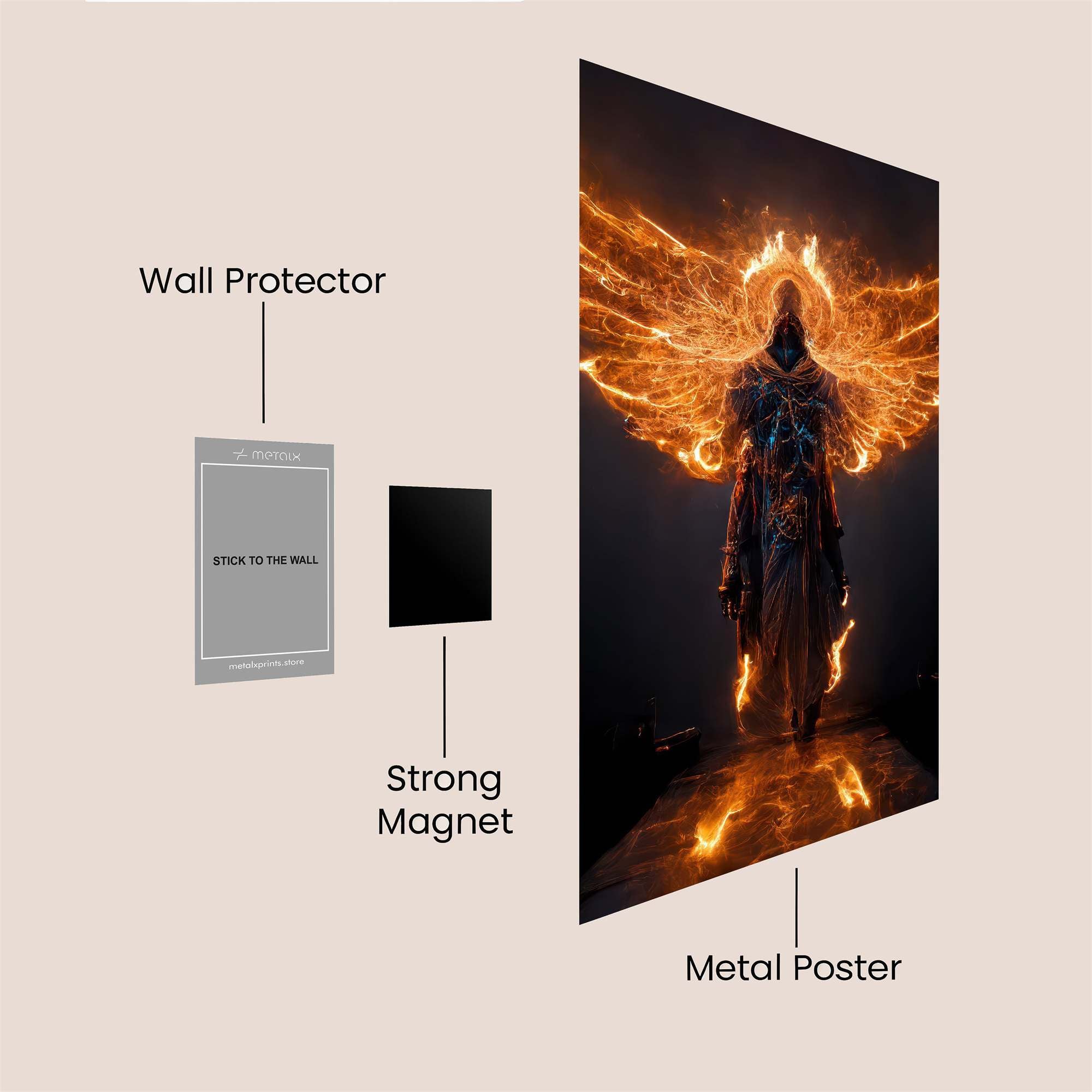 Fiery Sentinel Safe Wall Magnetic / M