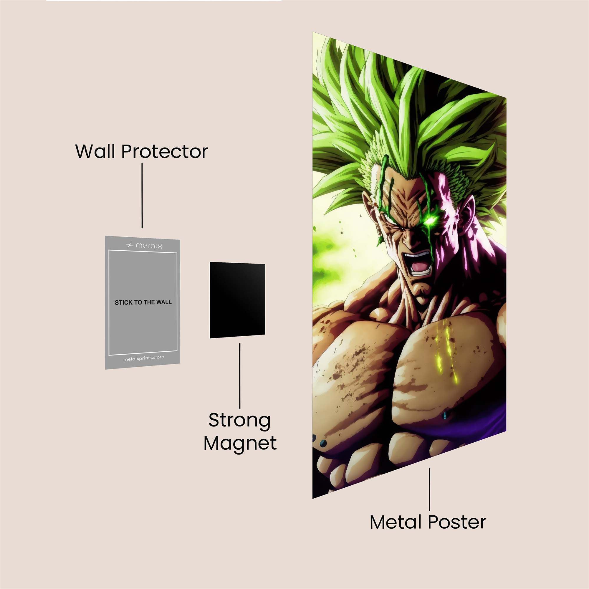 Broly Rage Safe Wall Magnetic / M