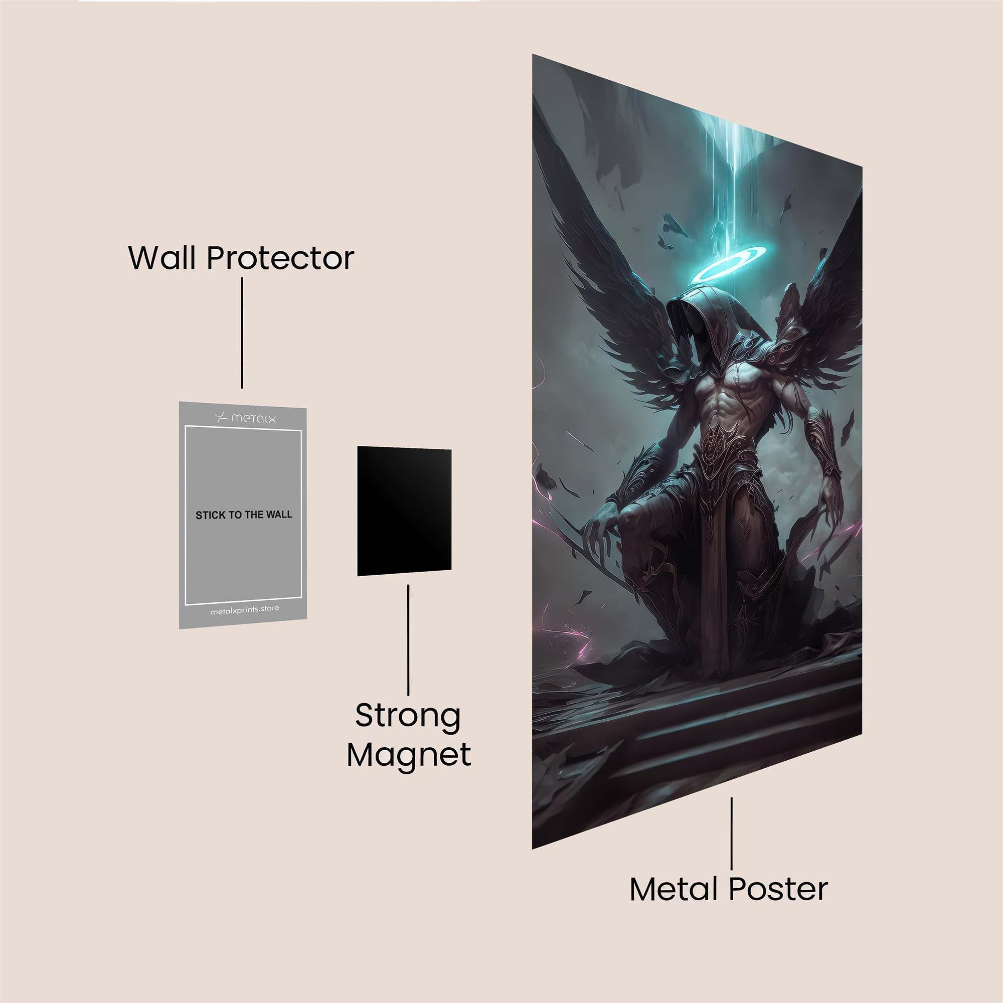Angel Apocalyptic Safe Wall Magnetic / M