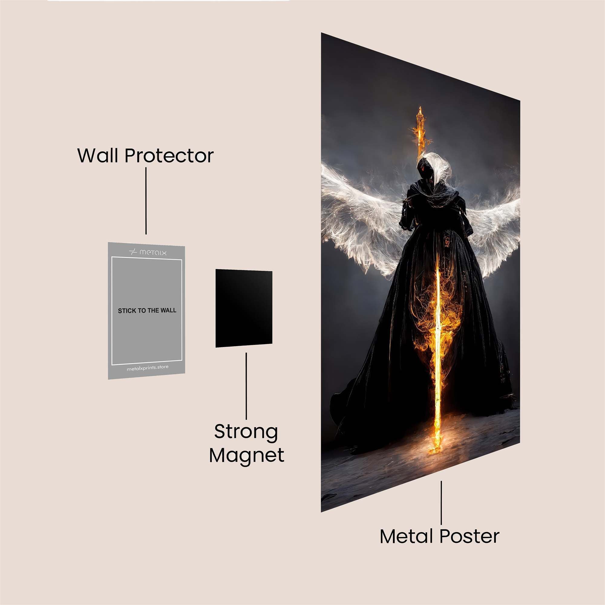 Angel Ignited Safe Wall Magnetic / M