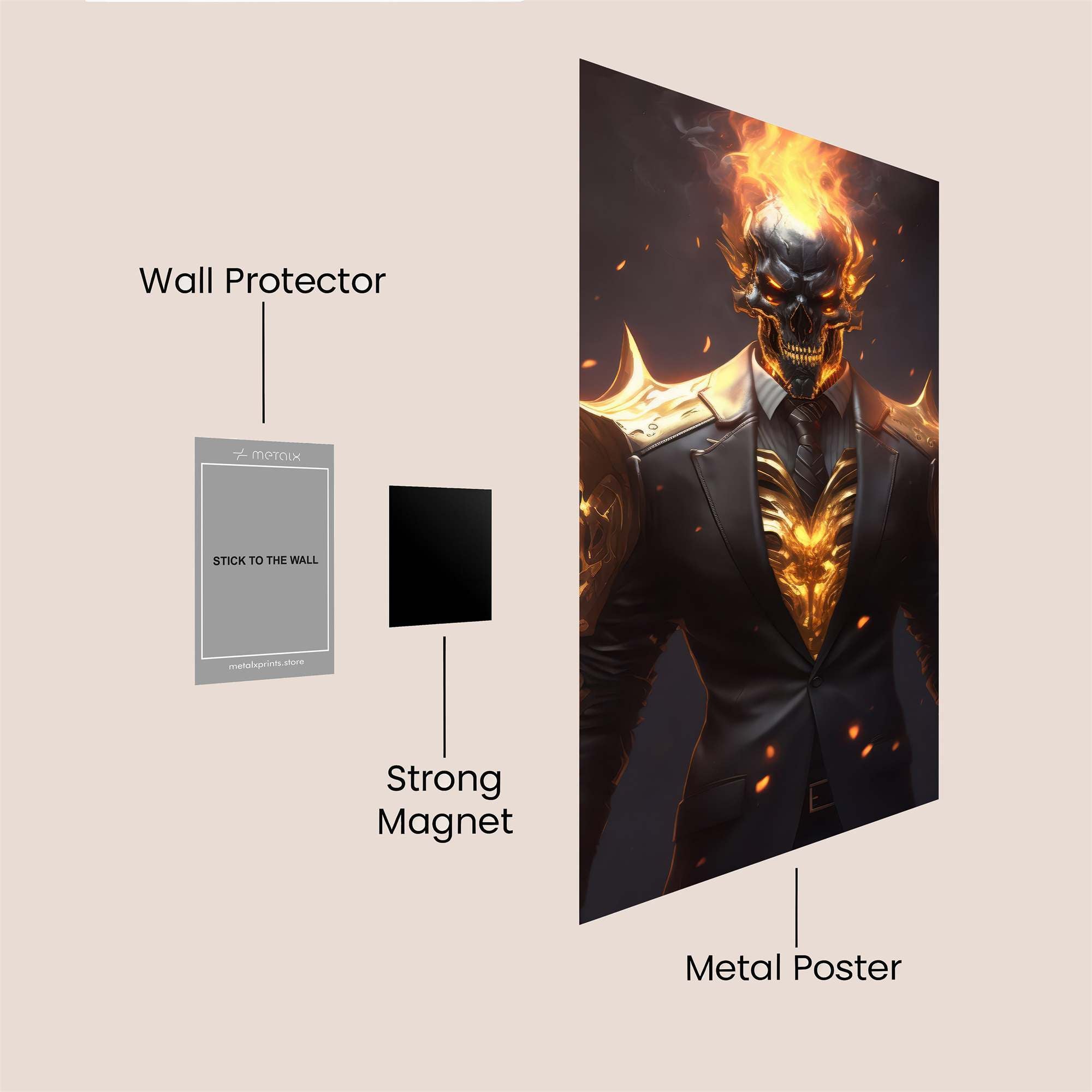 Ghostly Inferno Safe Wall Magnetic / M