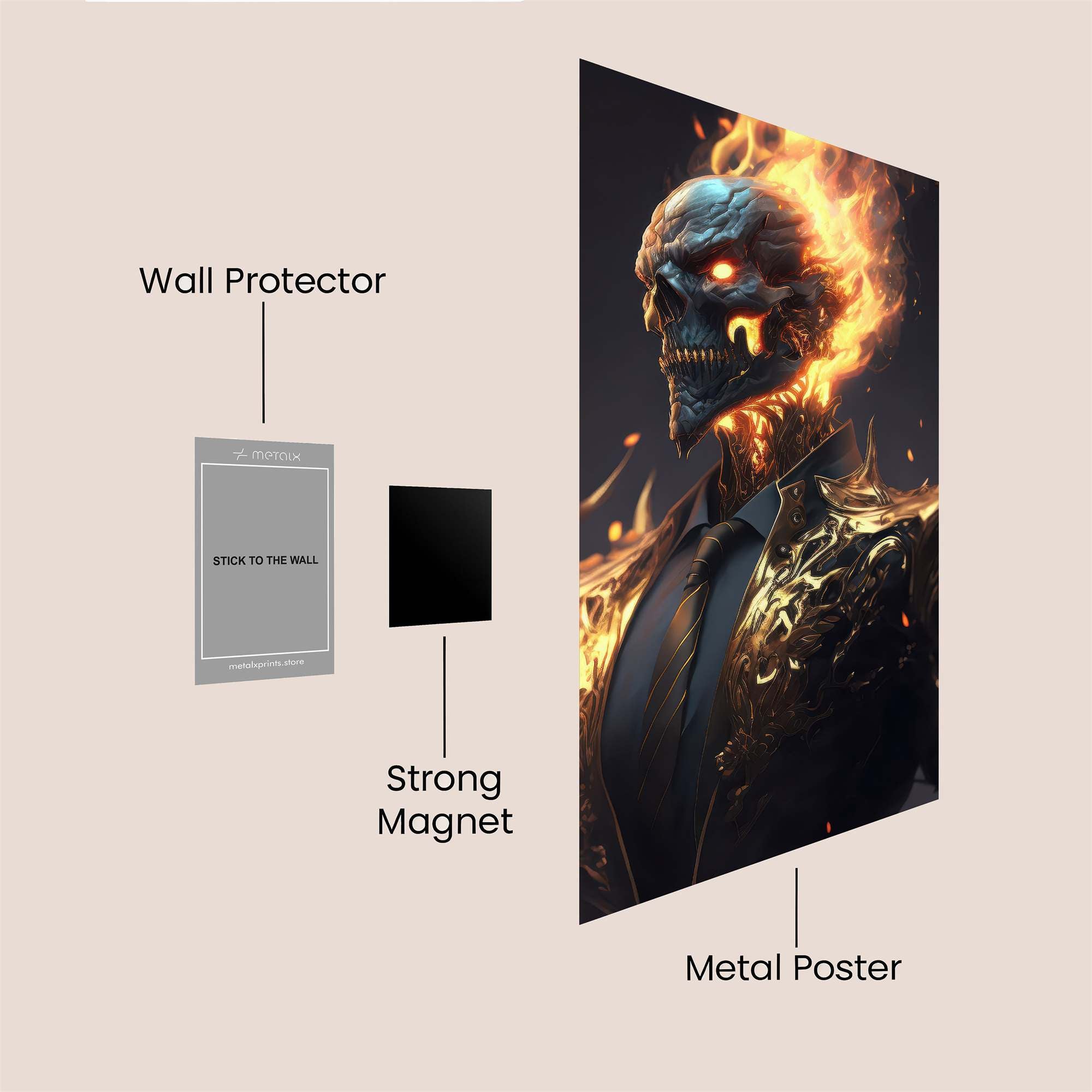 Ghostly Inferno Safe Wall Magnetic / M