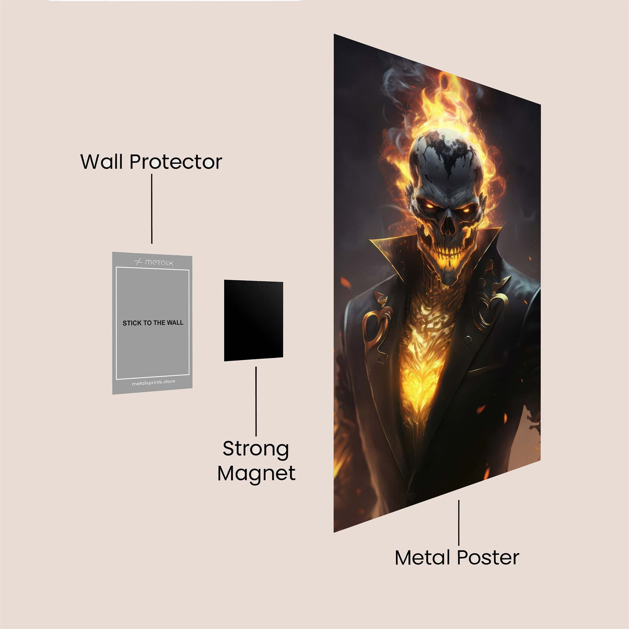 Ghost Rider - Inferno Safe Wall Magnetic / M
