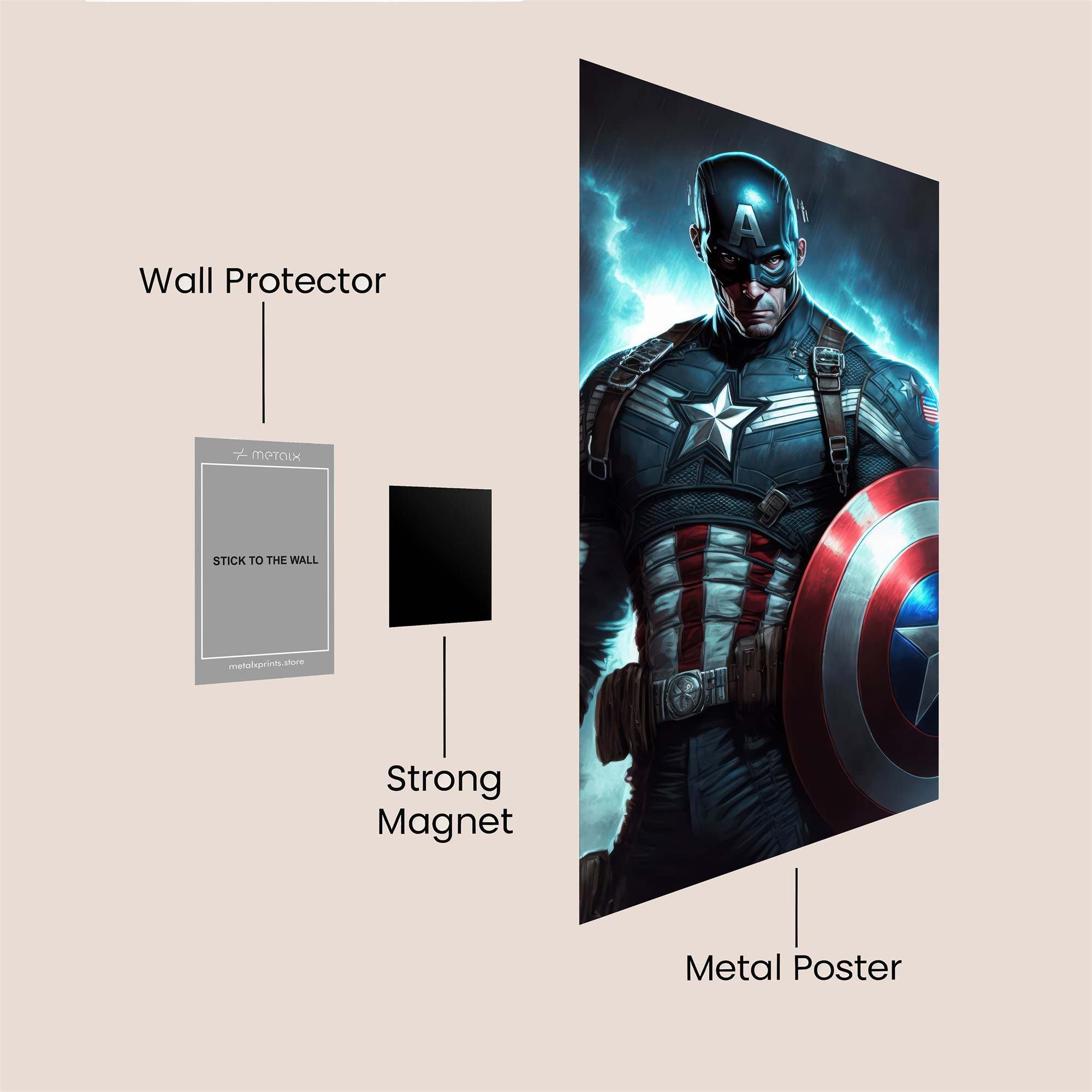 Captain Resolute Safe Wall Magnetic / M
