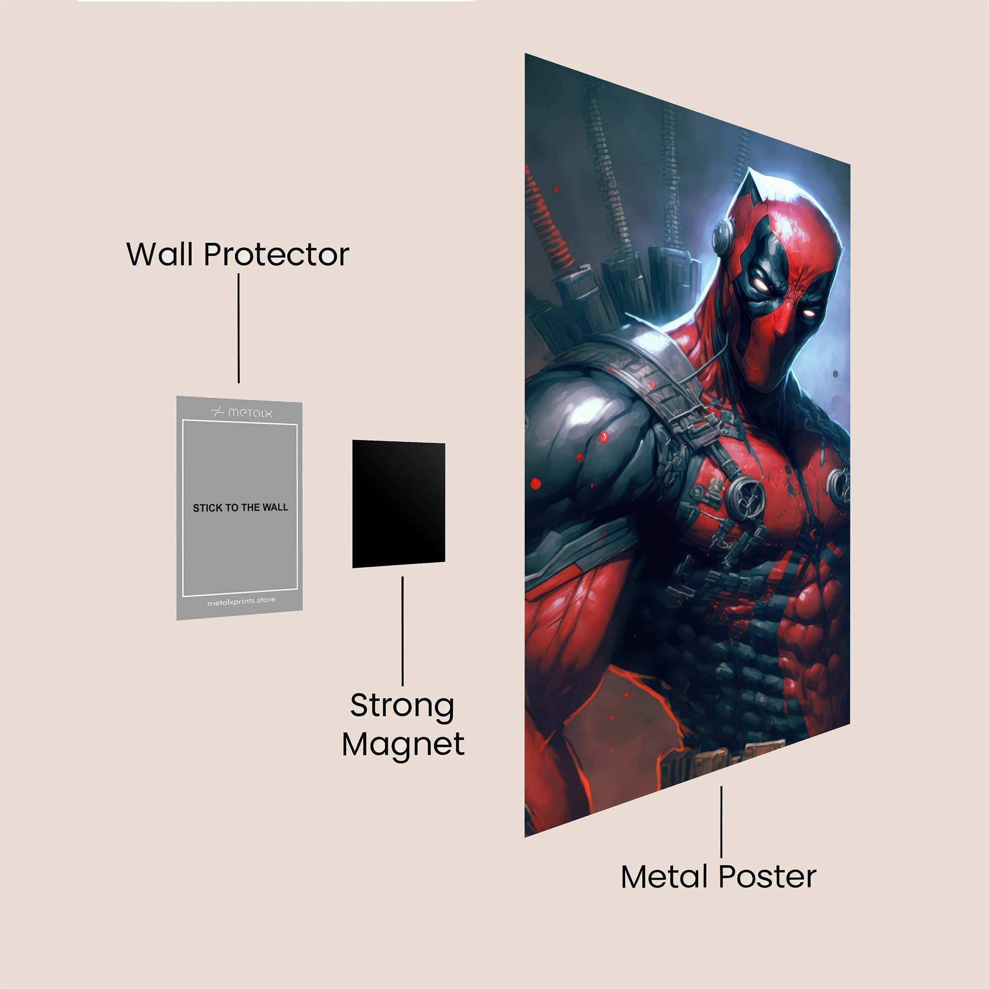 Deadpool Lethal Safe Wall Magnetic / M