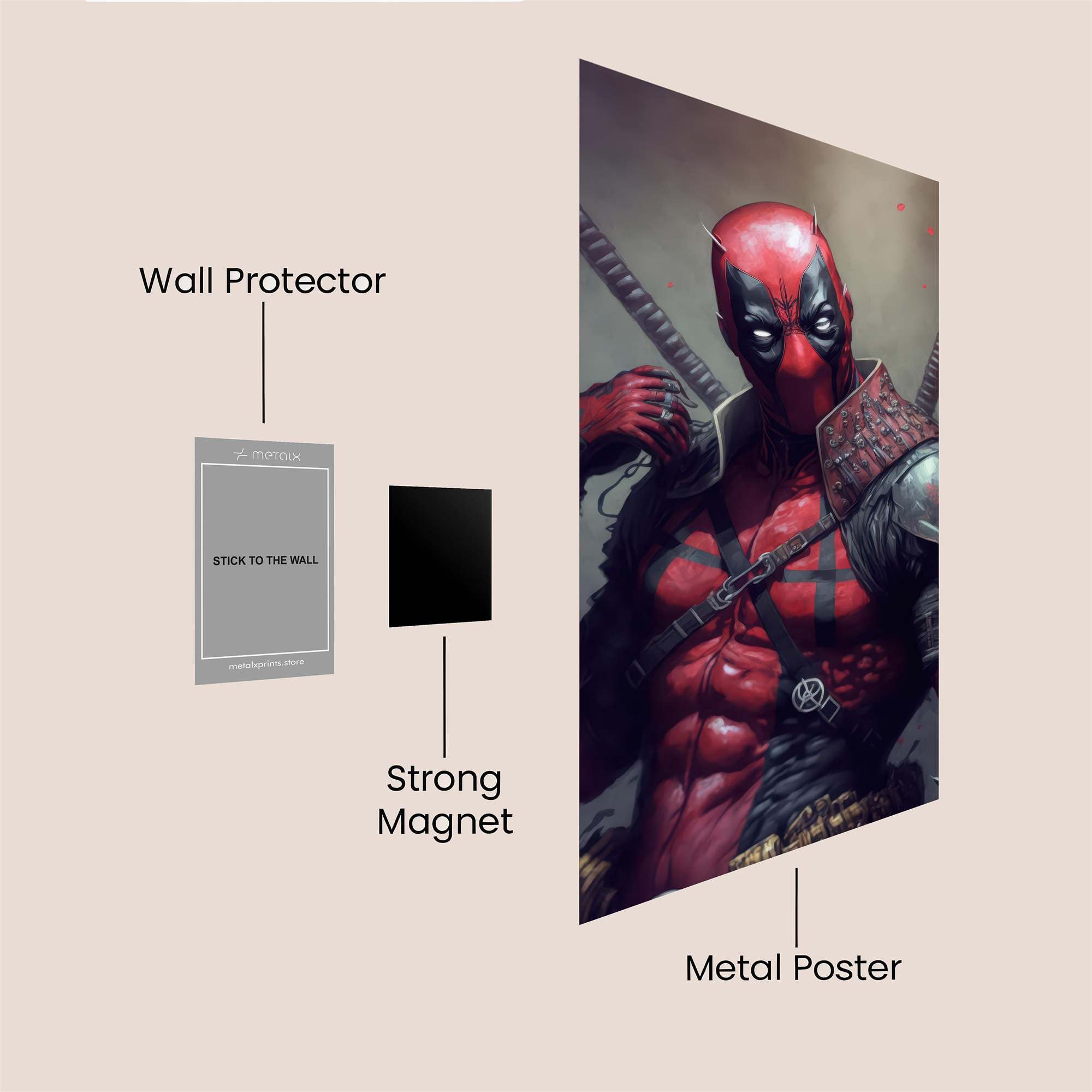 Deadpool Defiant Safe Wall Magnetic / M