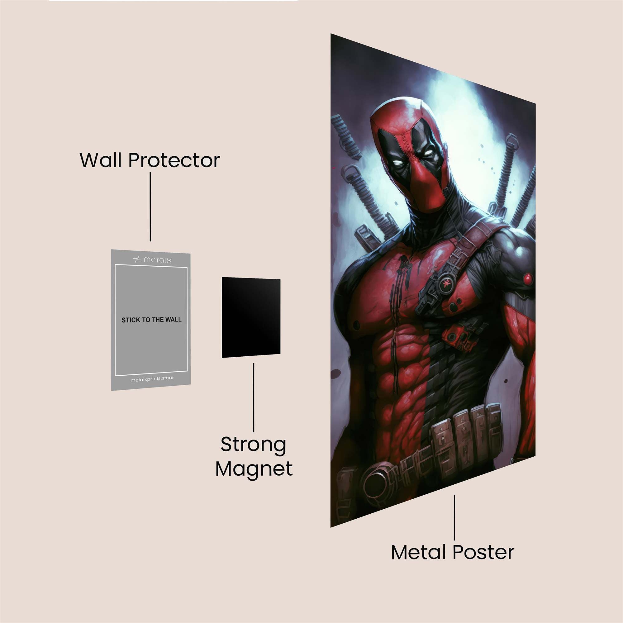 Deadpool Menacing Safe Wall Magnetic / M