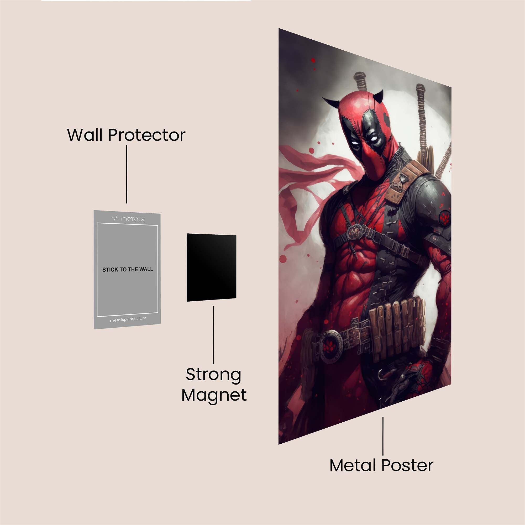 Deadpool Defiant Safe Wall Magnetic / M