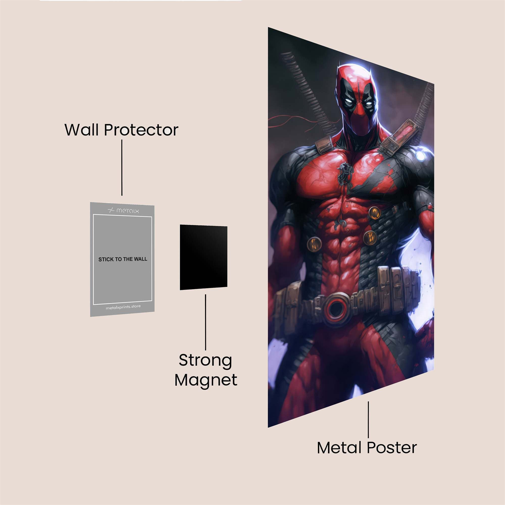 Deadpool Menace Safe Wall Magnetic / M
