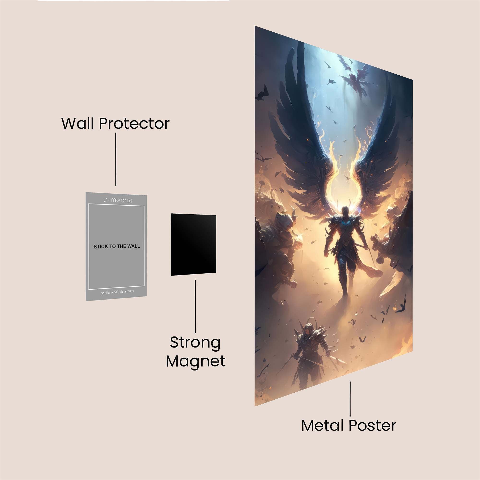 Angel Ascending Safe Wall Magnetic / M