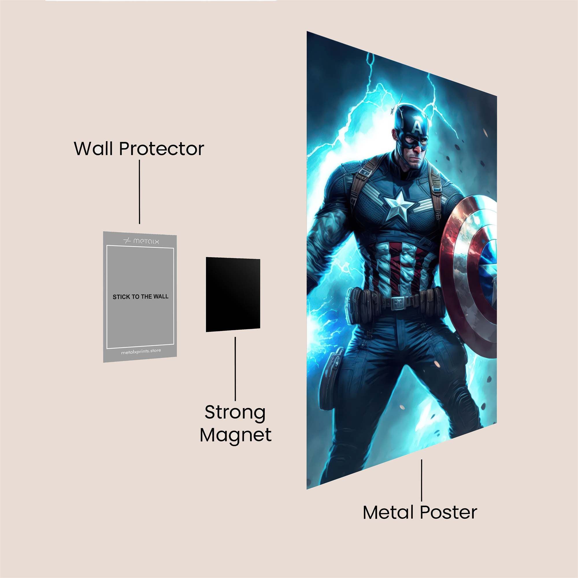 Captain Electrifying Safe Wall Magnetic / M