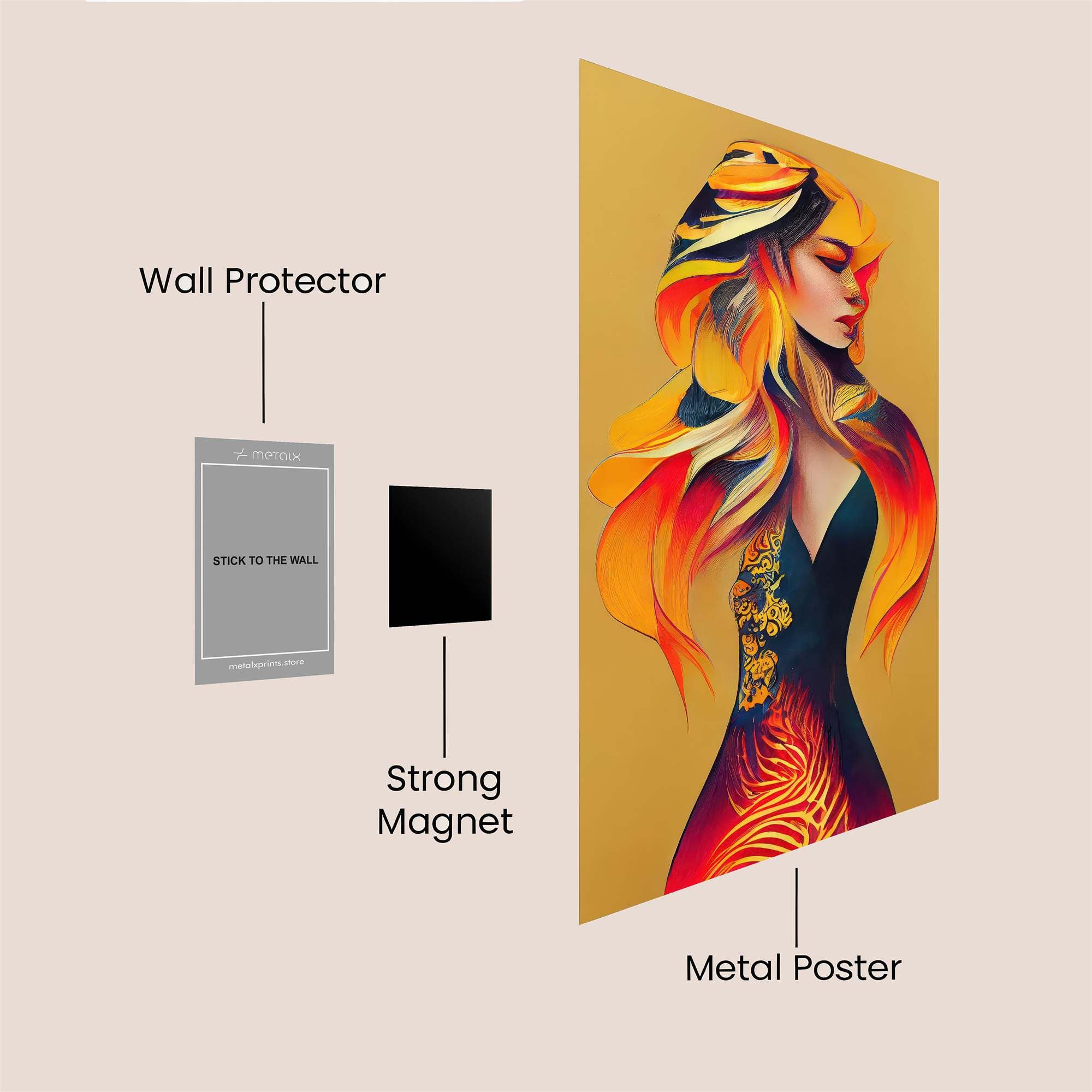 Flame Elegance Safe Wall Magnetic / M