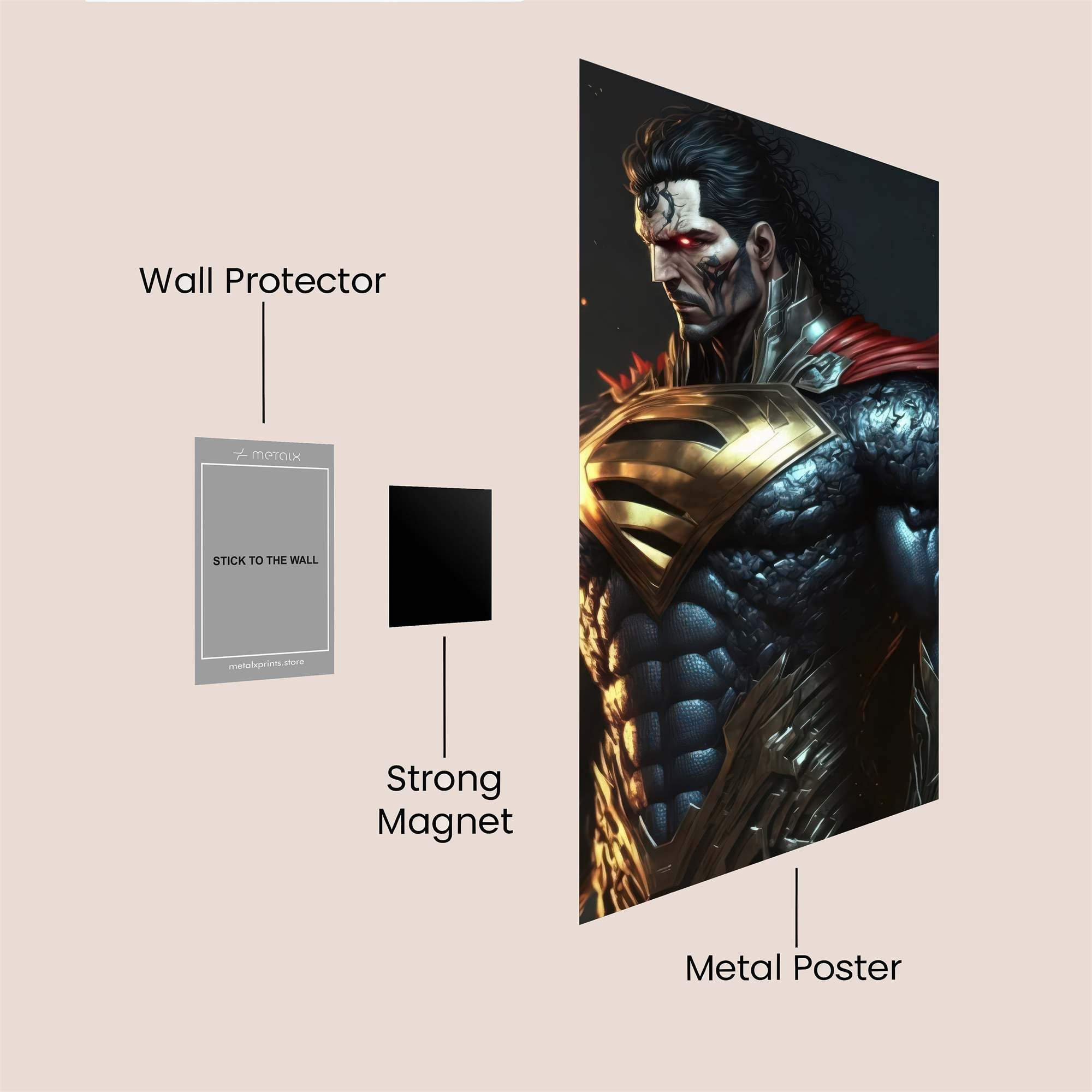 Dark Superman Safe Wall Magnetic / M