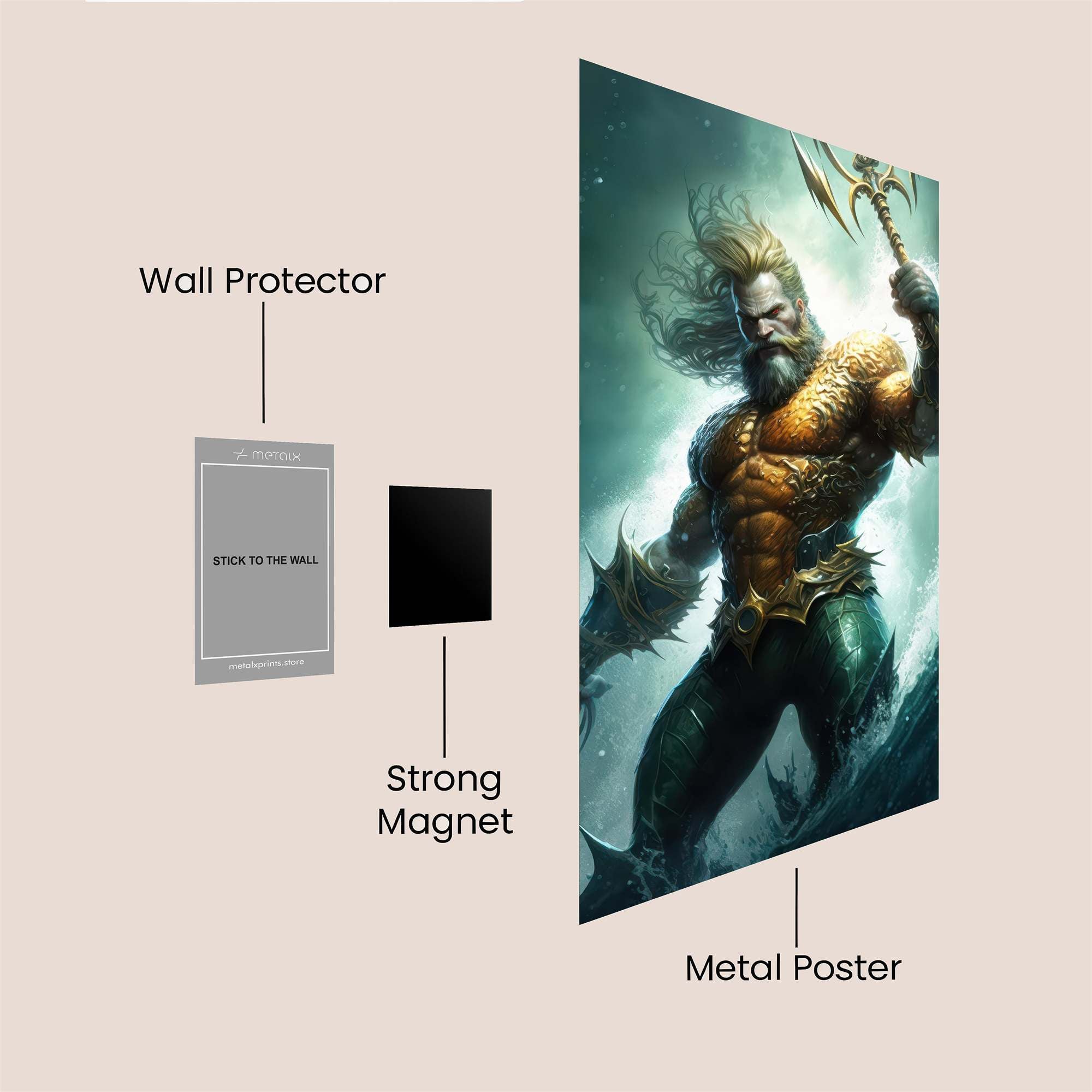 Aquaman Majestic Safe Wall Magnetic / M