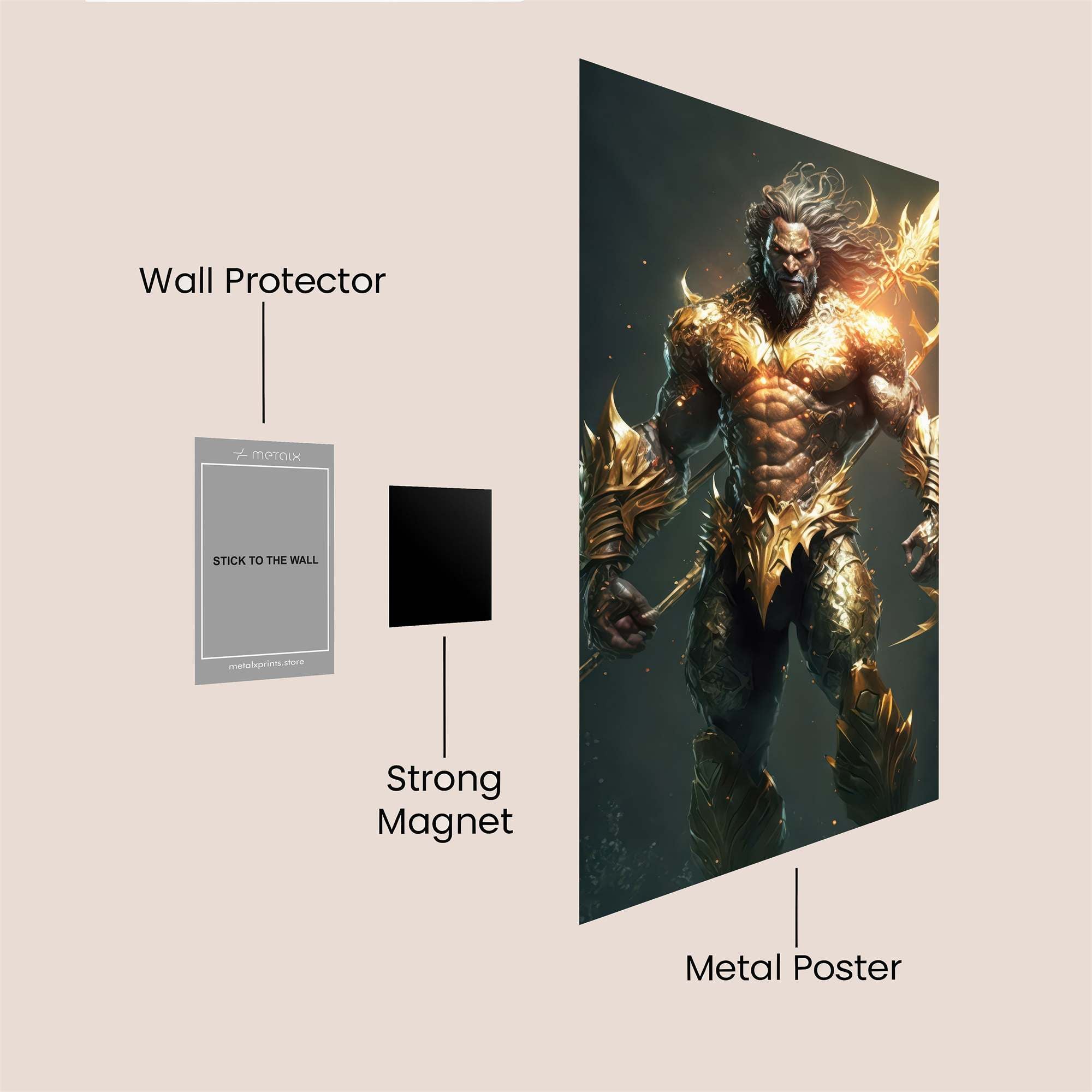 Aquaman Resplendent Safe Wall Magnetic / M