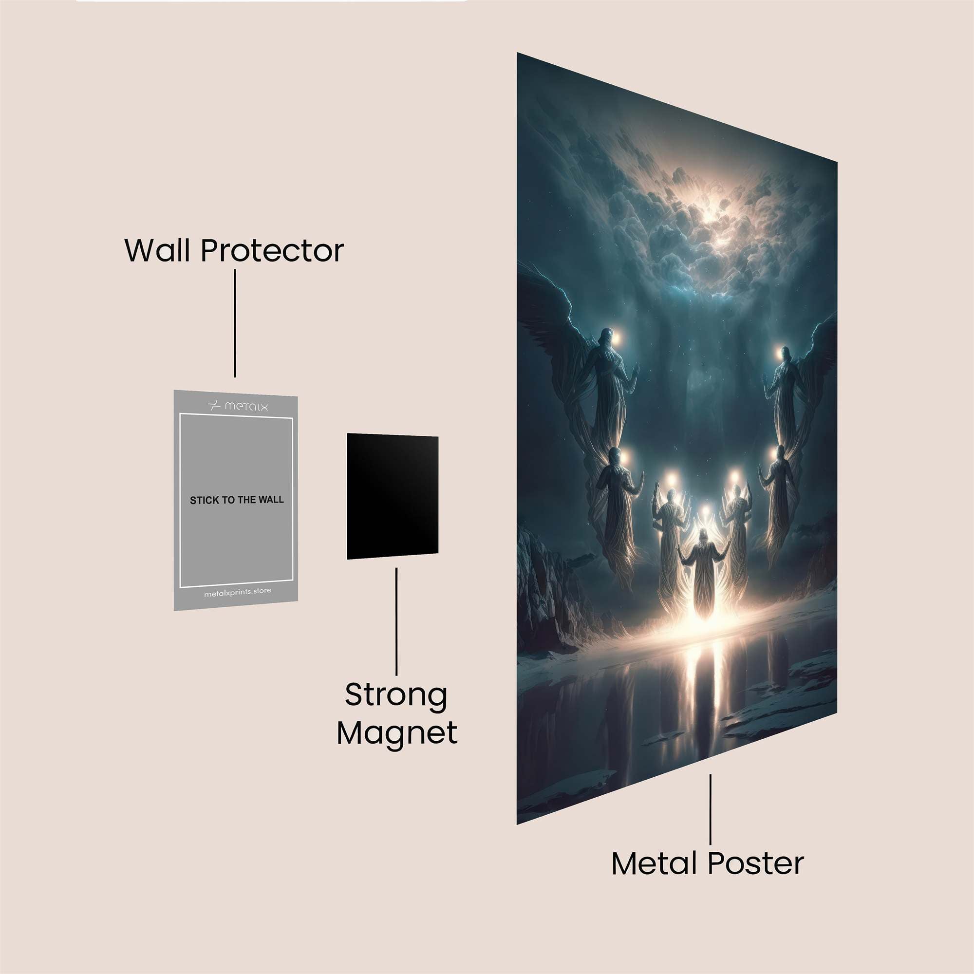 Angels Ascend Safe Wall Magnetic / M
