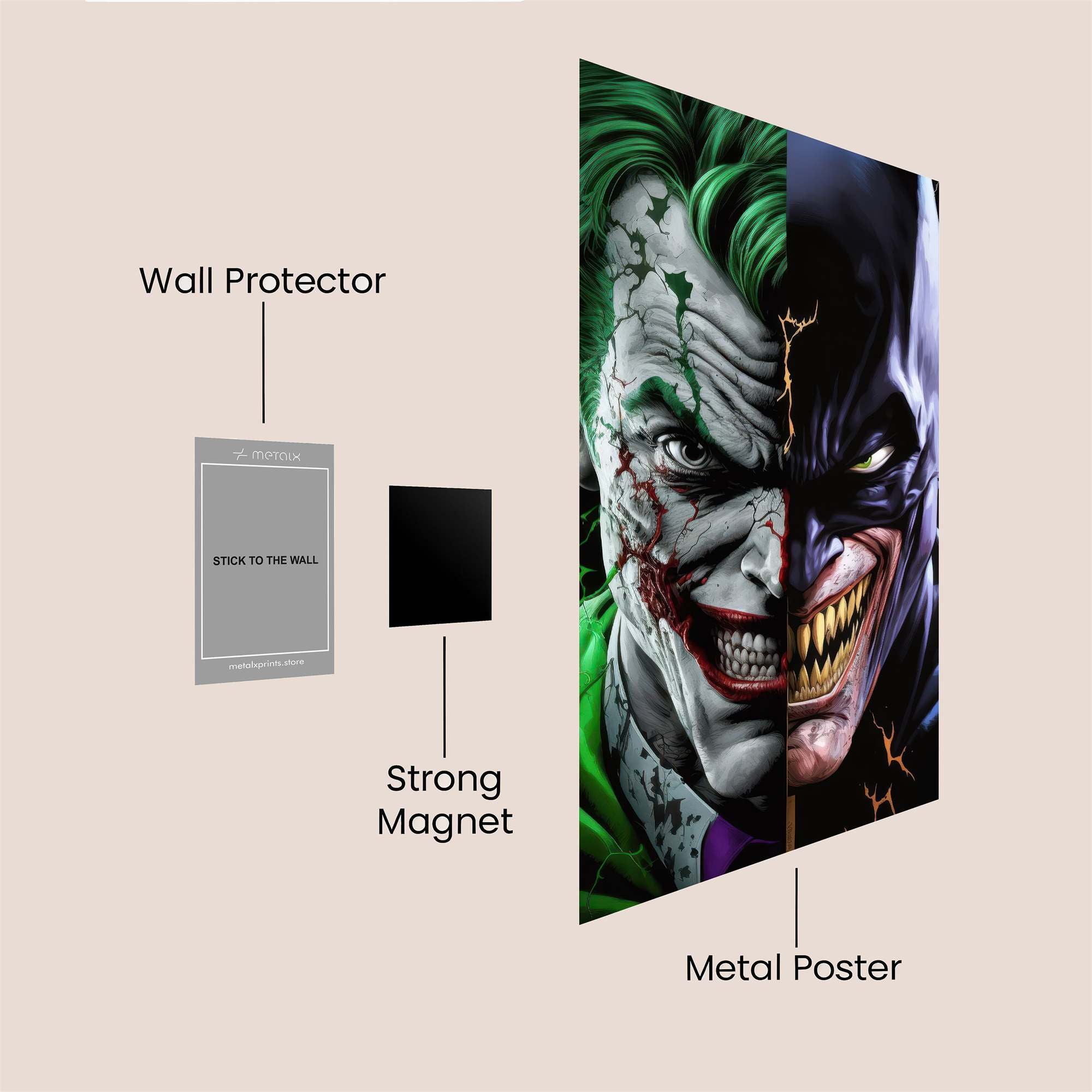 Joker-Batman Rivalry Safe Wall Magnetic / M