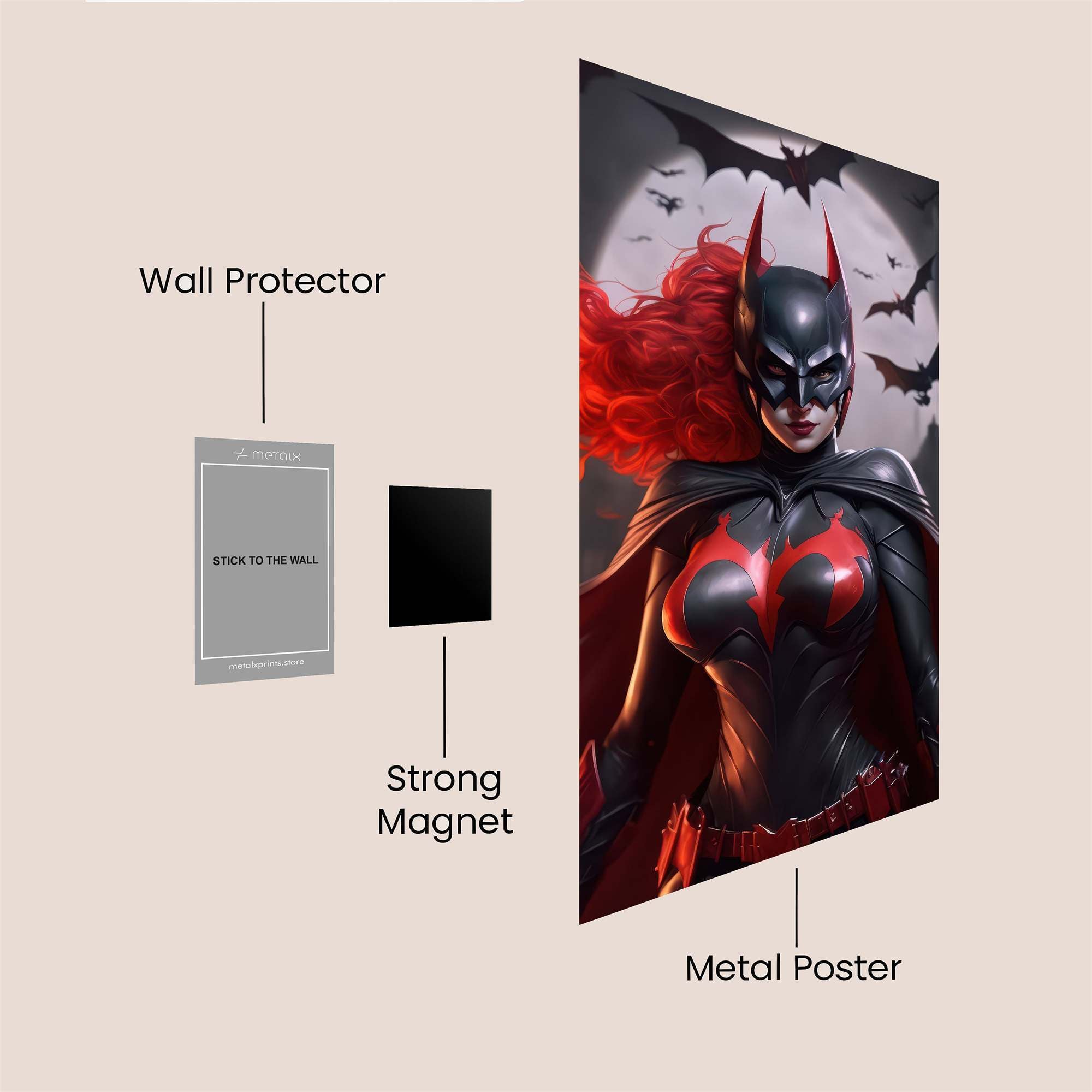 Batgirl Brooding Safe Wall Magnetic / M