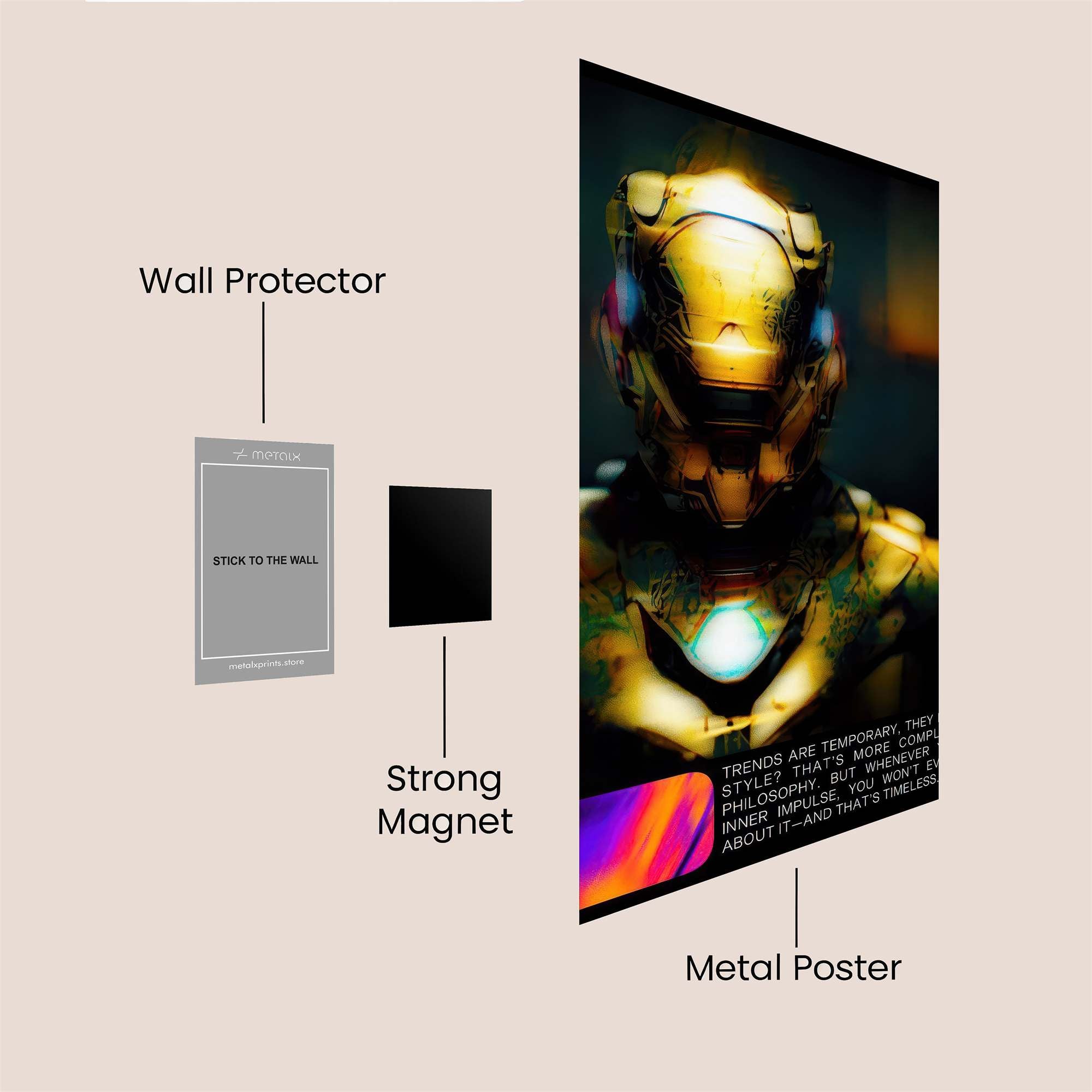 Ironheart Glow Safe Wall Magnetic / M