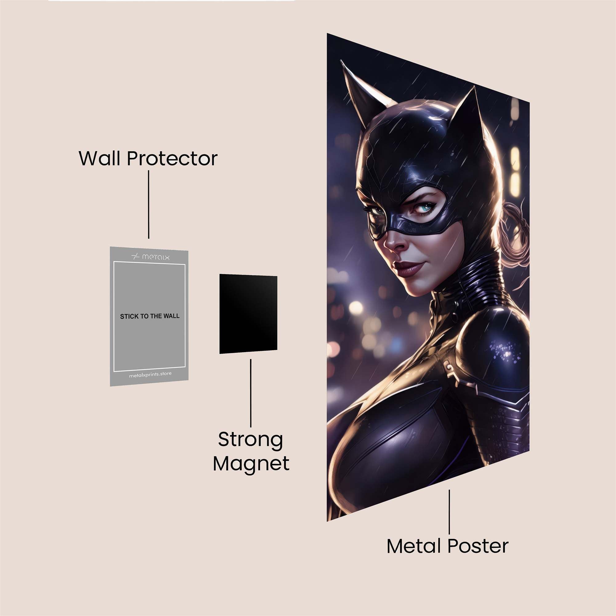 Catwoman Intrigue Safe Wall Magnetic / M