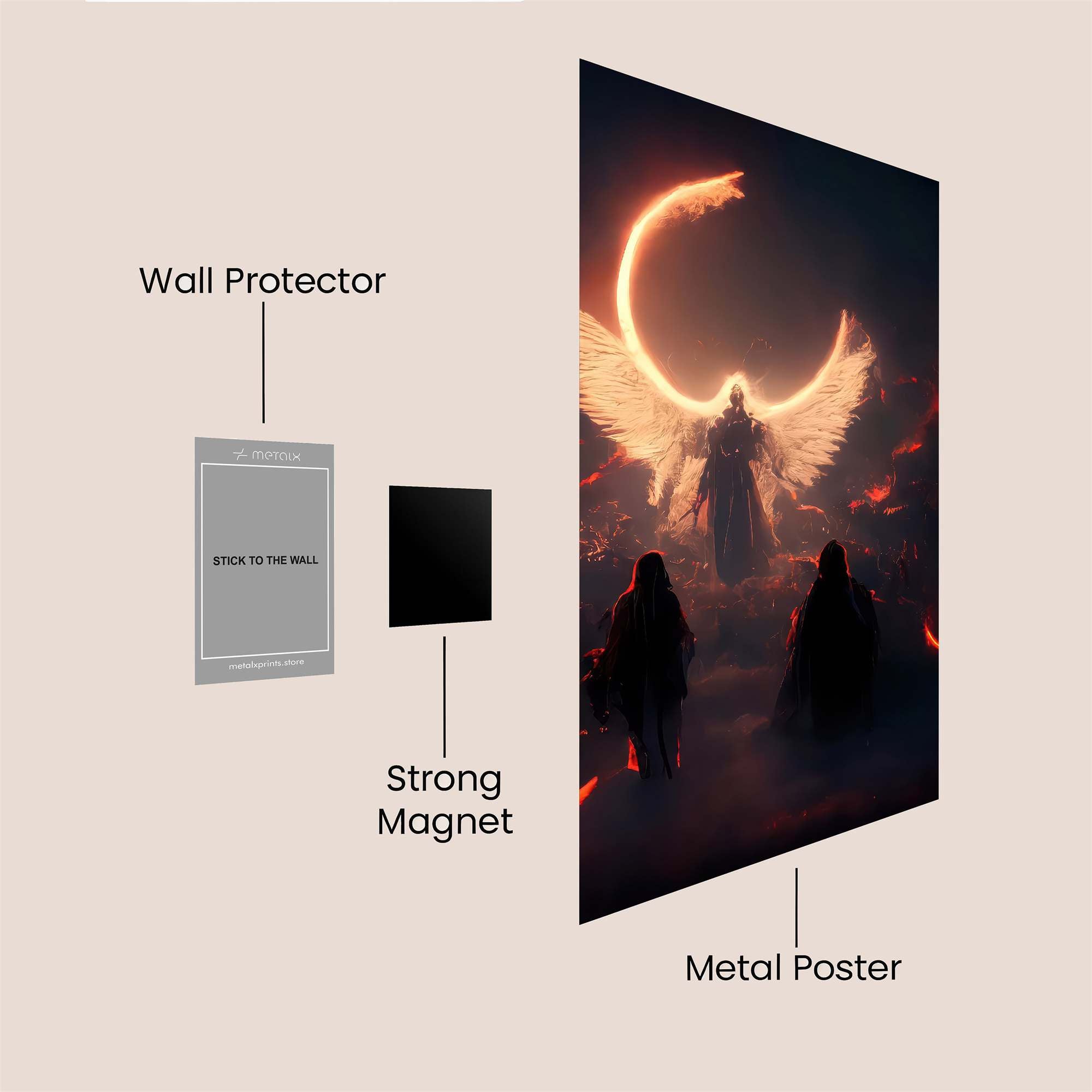 Angelic Descent Safe Wall Magnetic / M