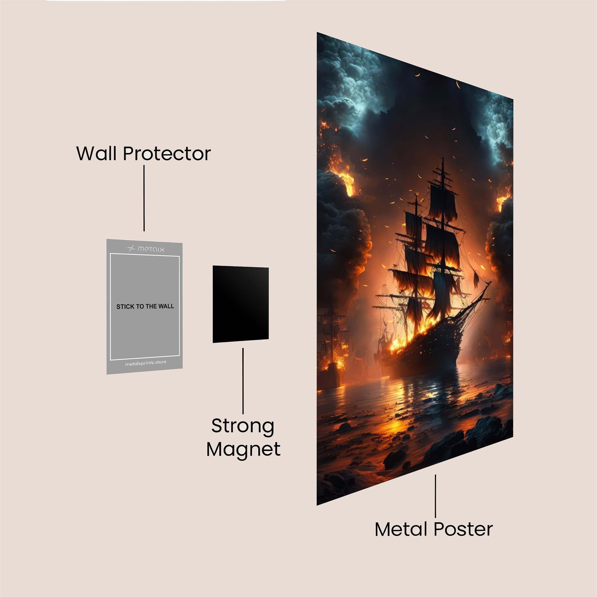 Ghostly Inferno Safe Wall Magnetic / M