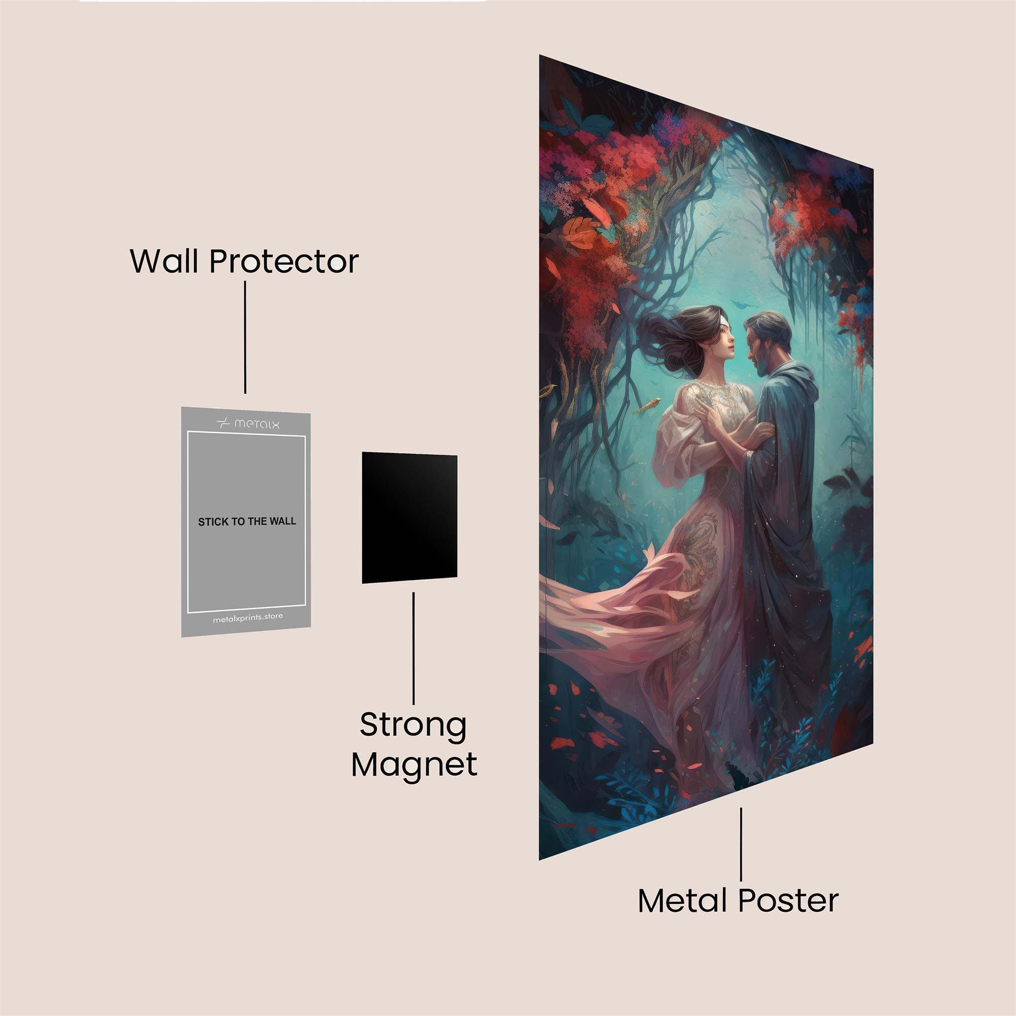 Lovers Enchanting Safe Wall Magnetic / M