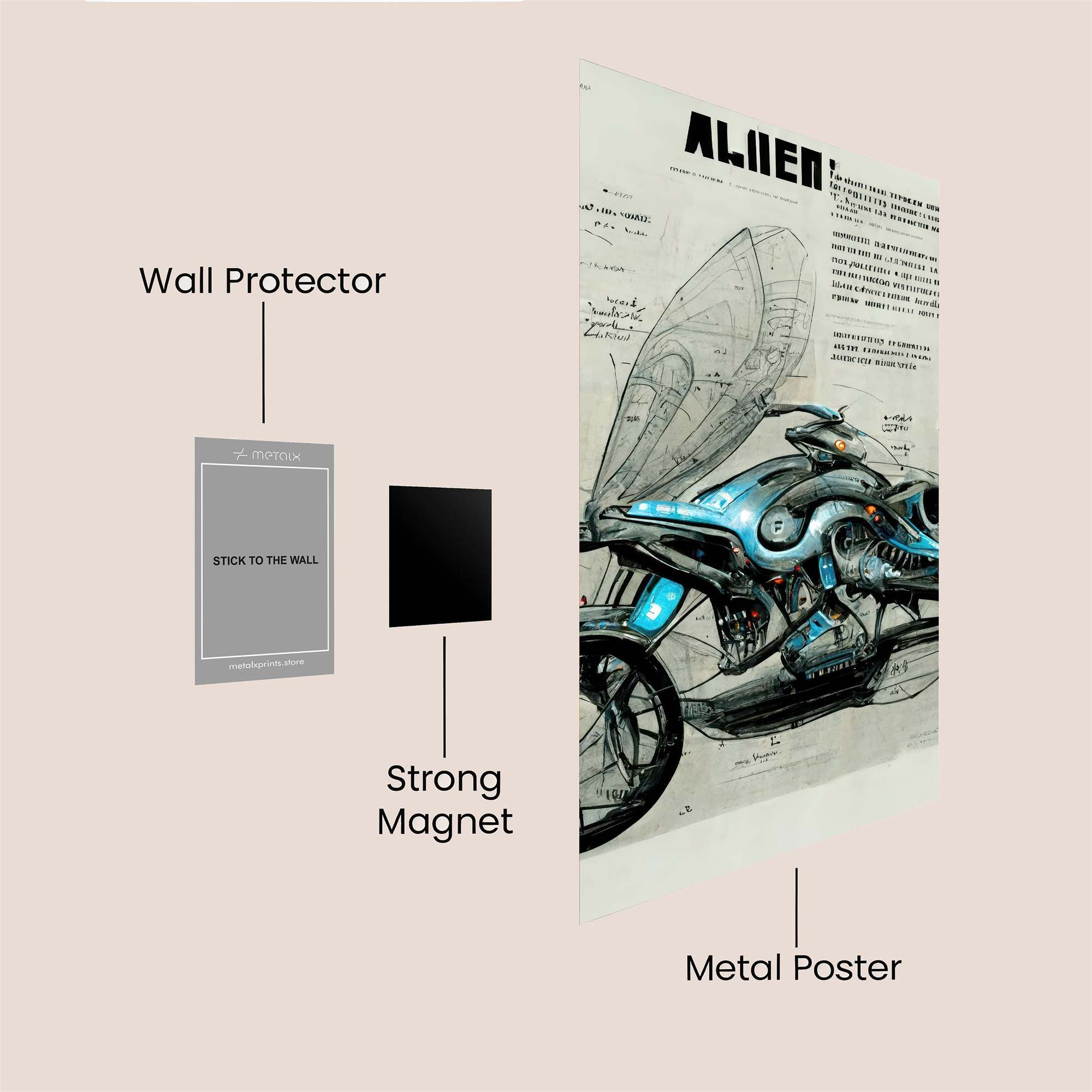 Alien Steed Safe Wall Magnetic / M