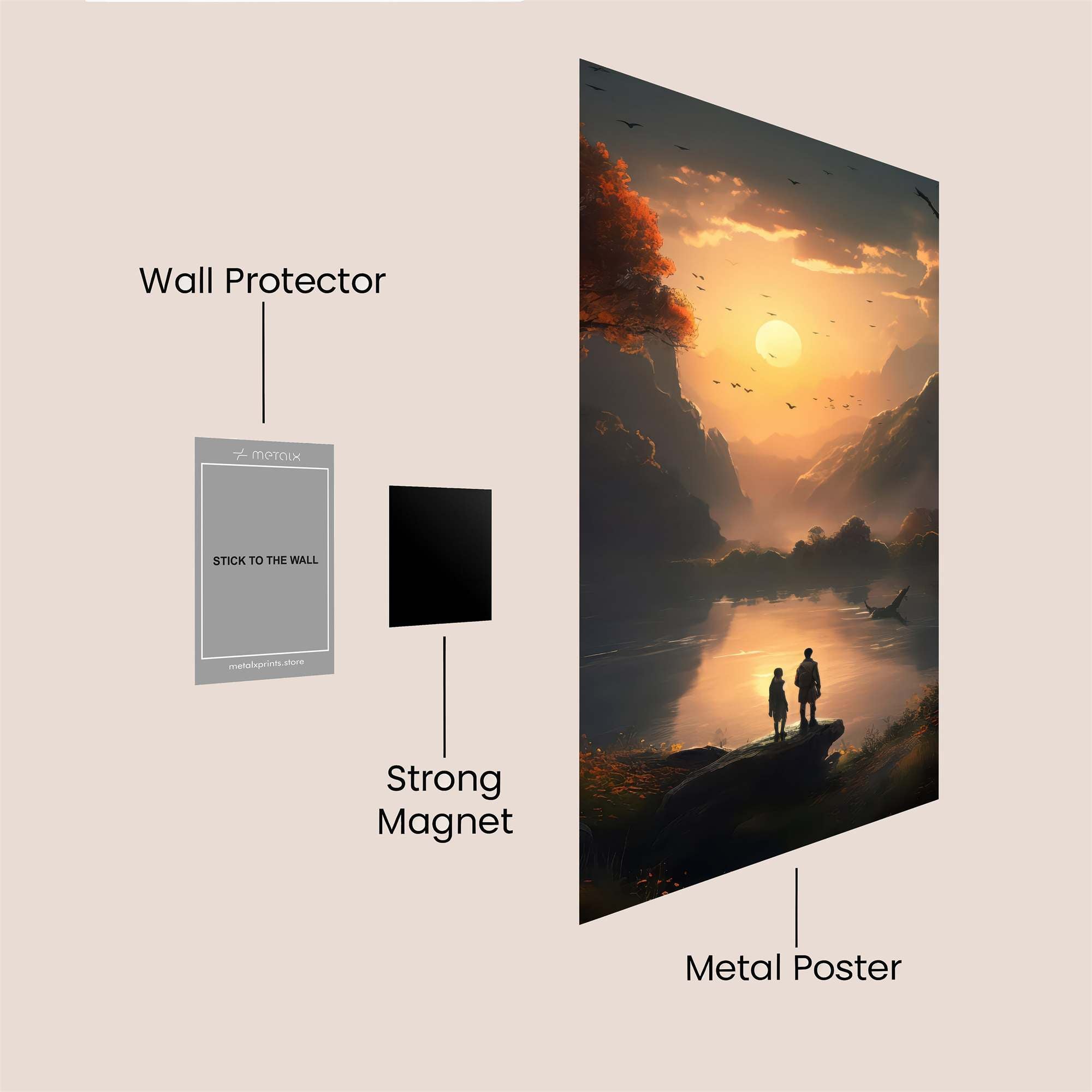 Sunset Serenity Safe Wall Magnetic / M