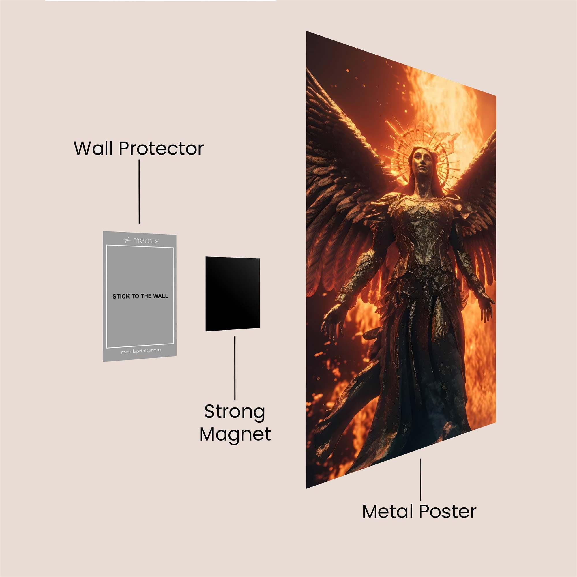 Angel Apocalypse Safe Wall Magnetic / M