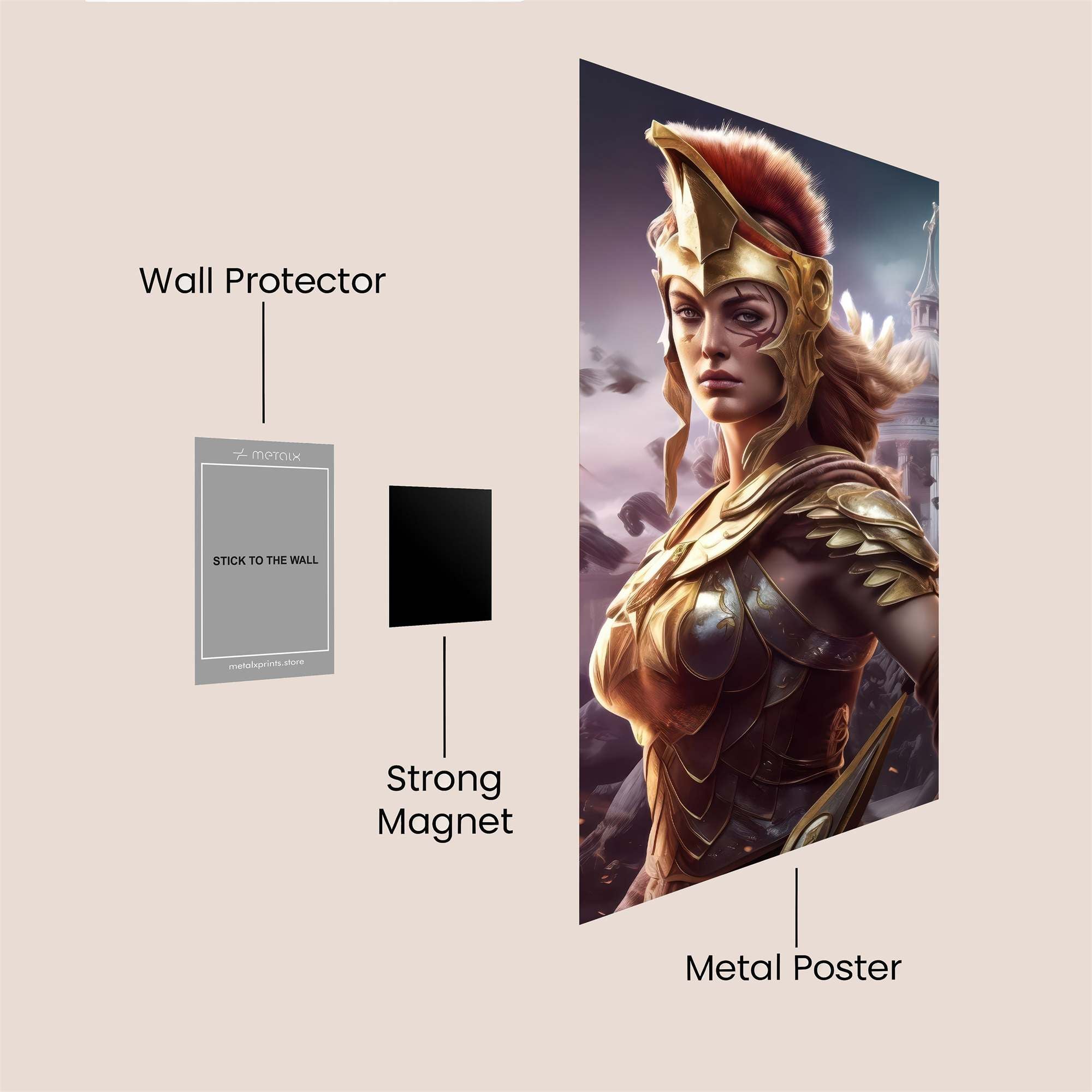 Athena Triumphant Safe Wall Magnetic / M