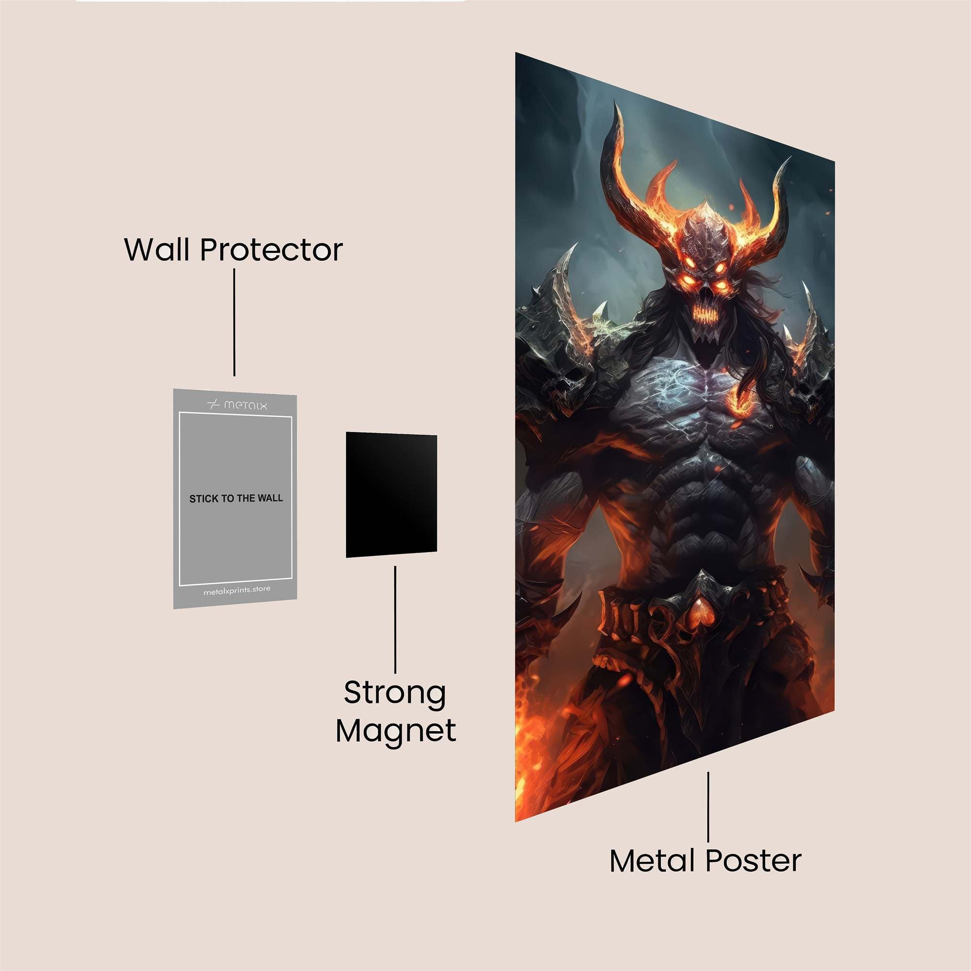 Demon Wrath Safe Wall Magnetic / M
