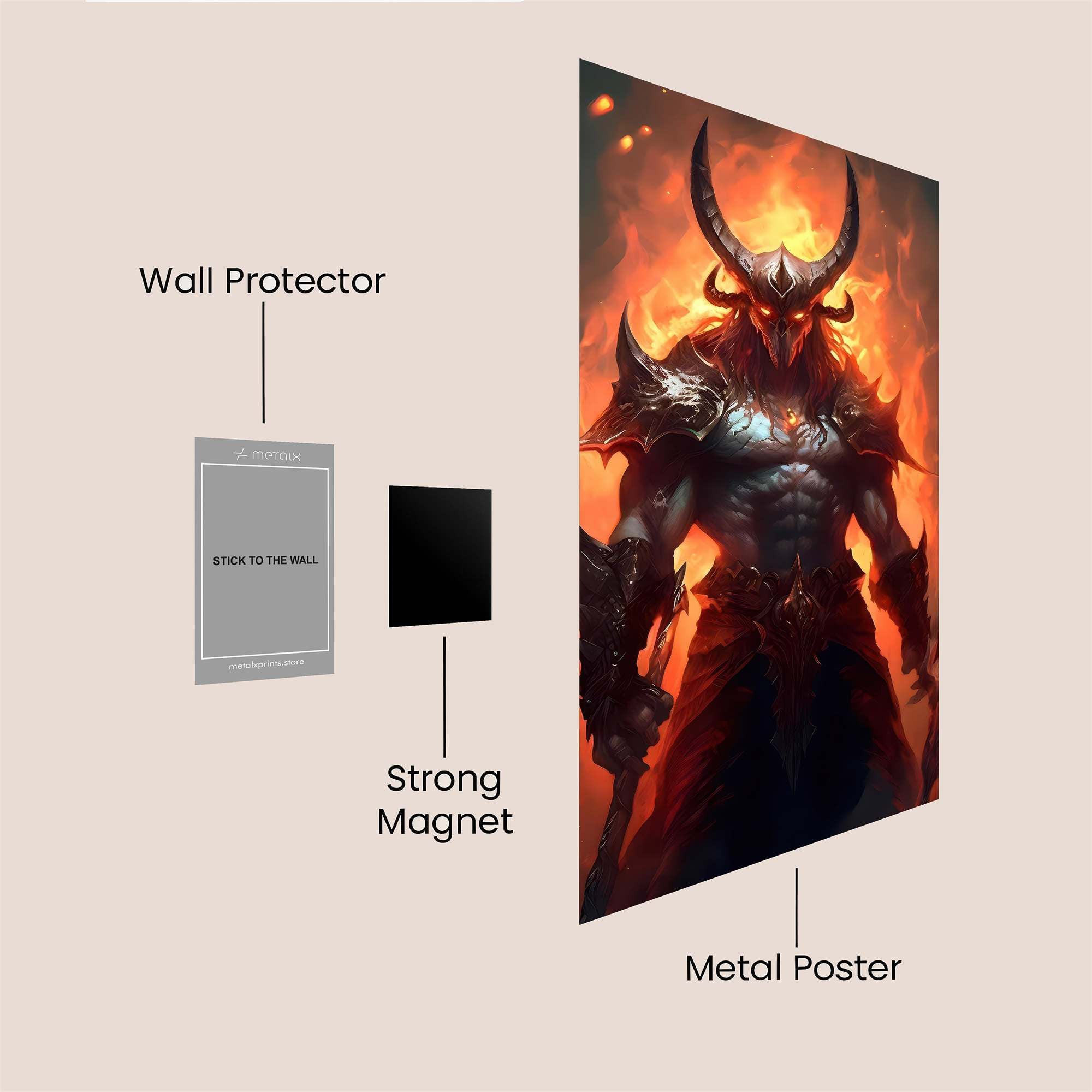 Demon Blaze Safe Wall Magnetic / M