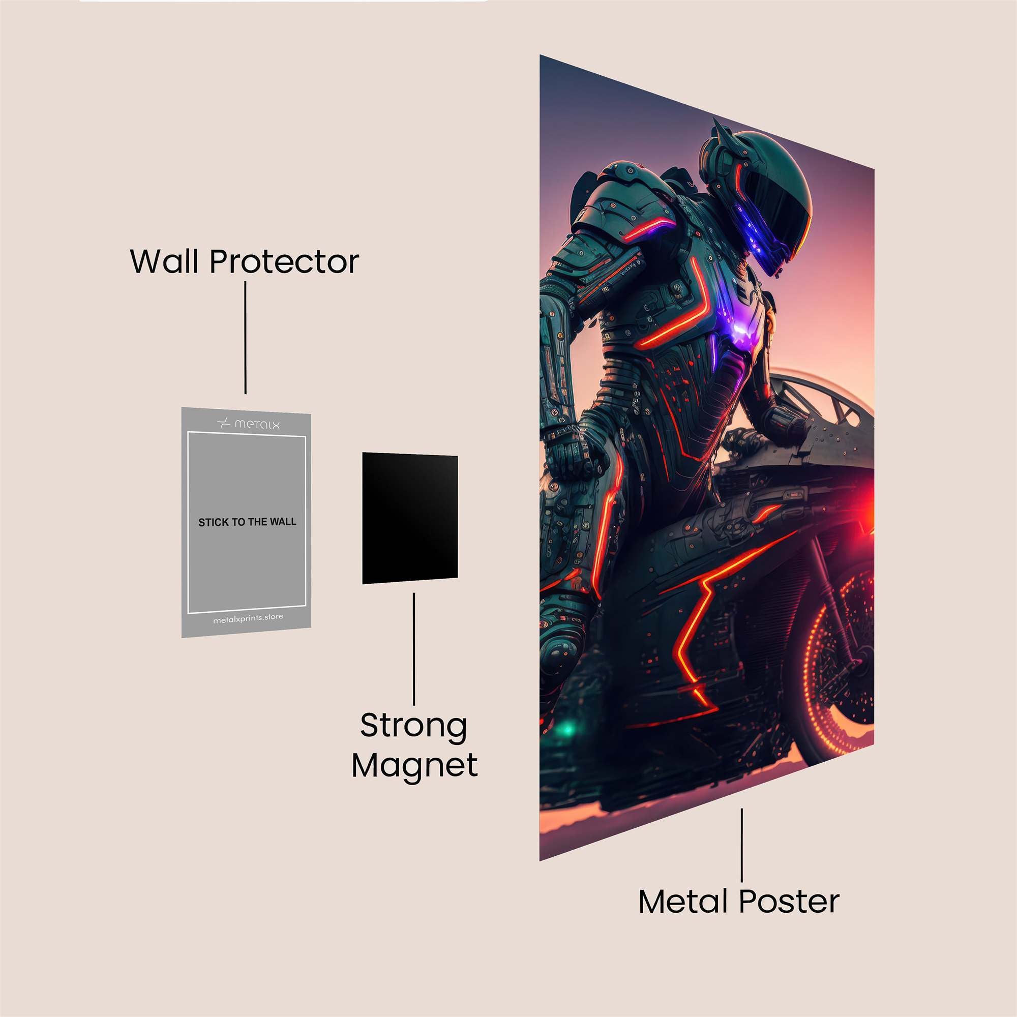 Cyborg Blaze Safe Wall Magnetic / M