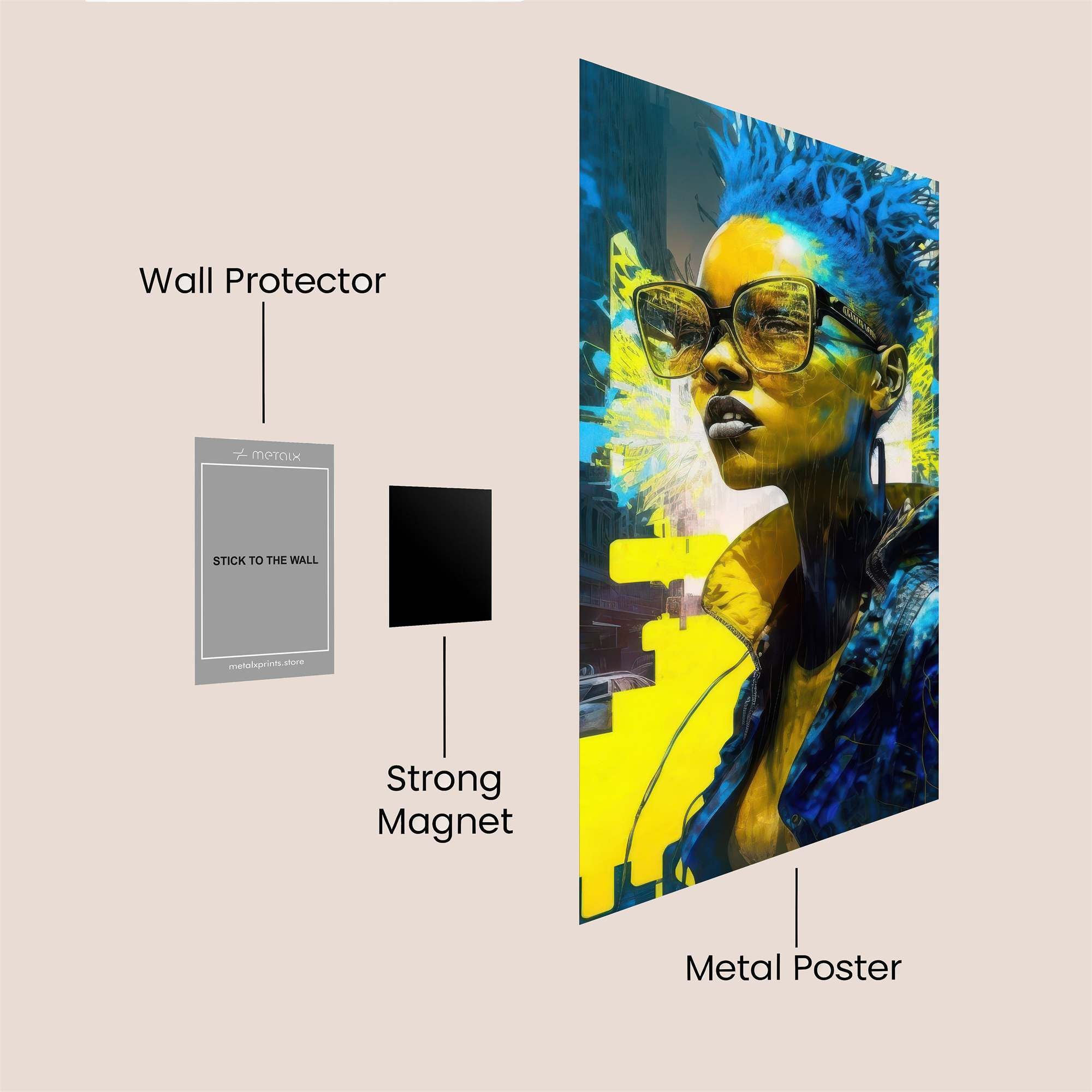 Cyberpunk Vibe Safe Wall Magnetic / M