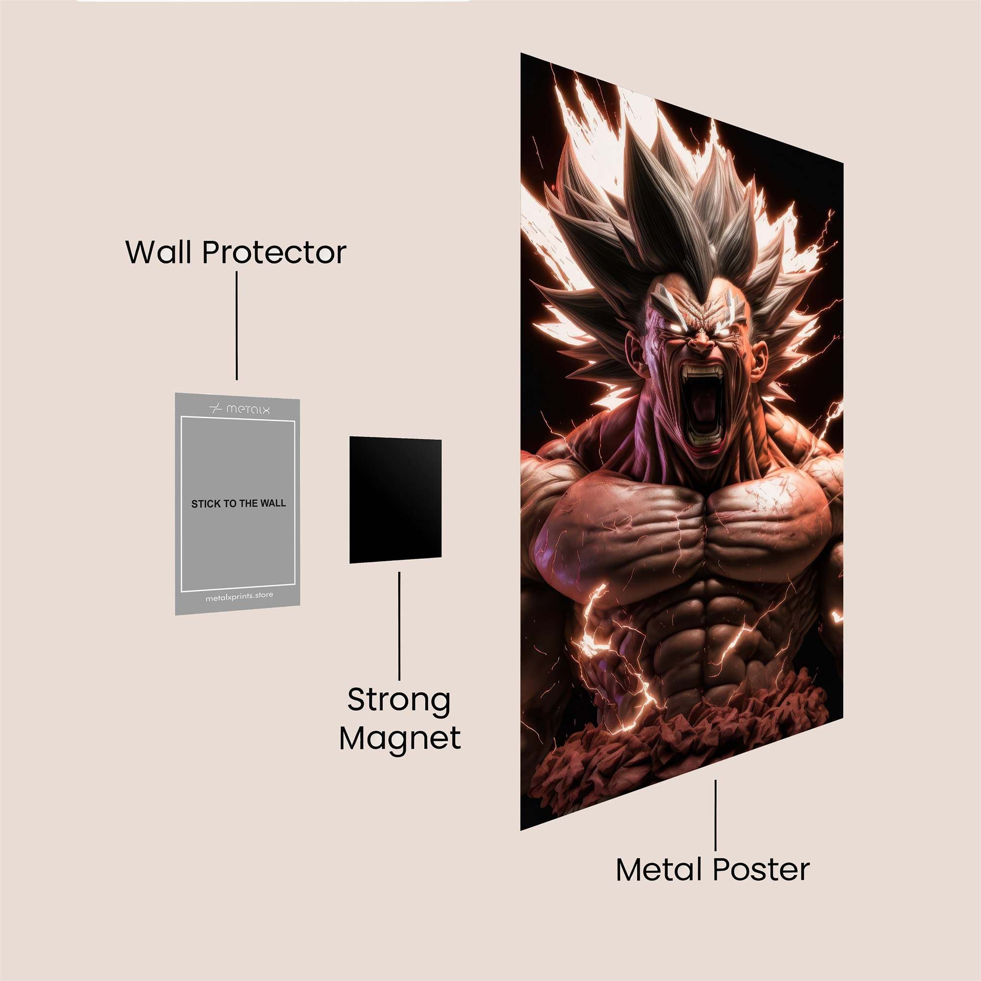 Goku Rage Safe Wall Magnetic / M