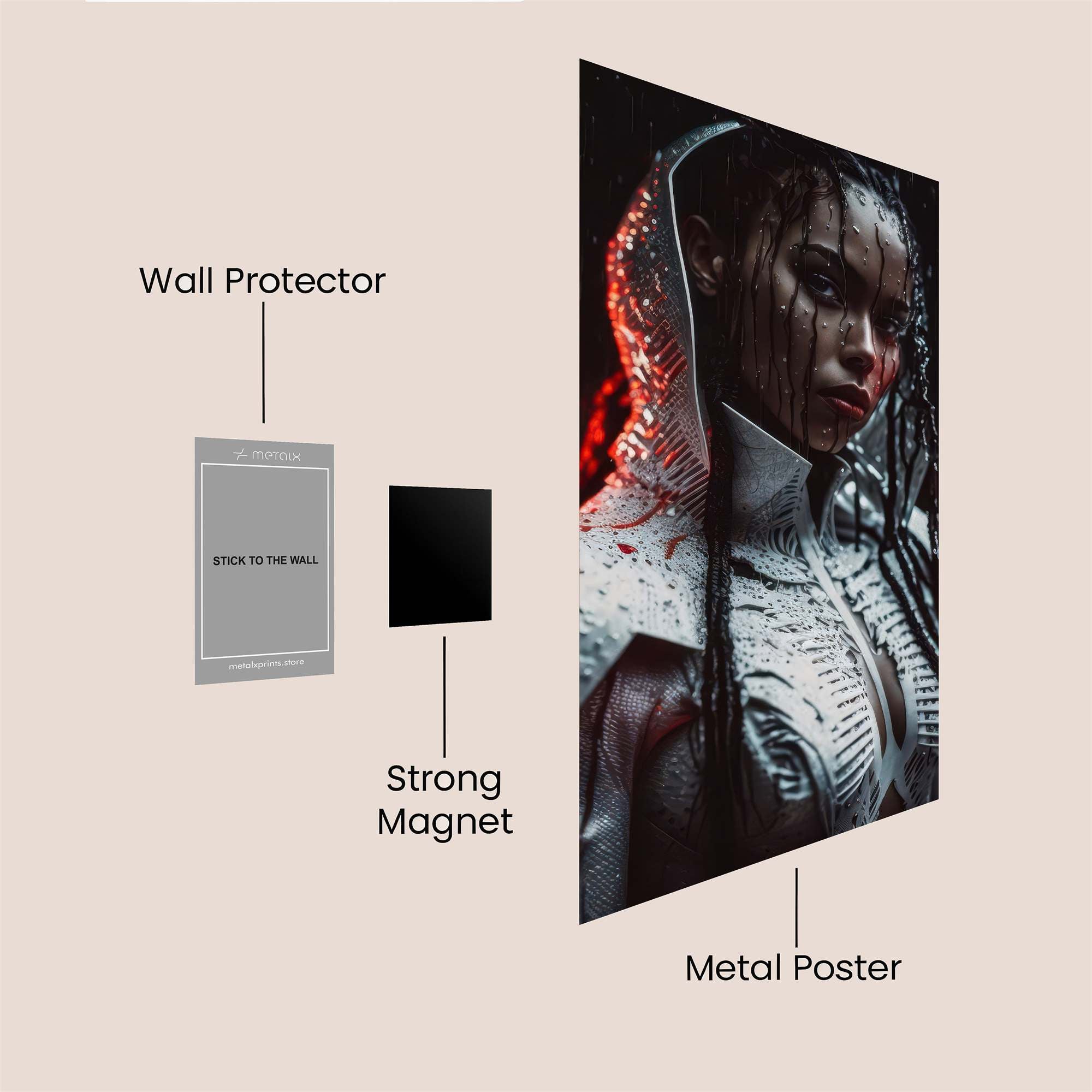 Cyberpunk Elegance Safe Wall Magnetic / M